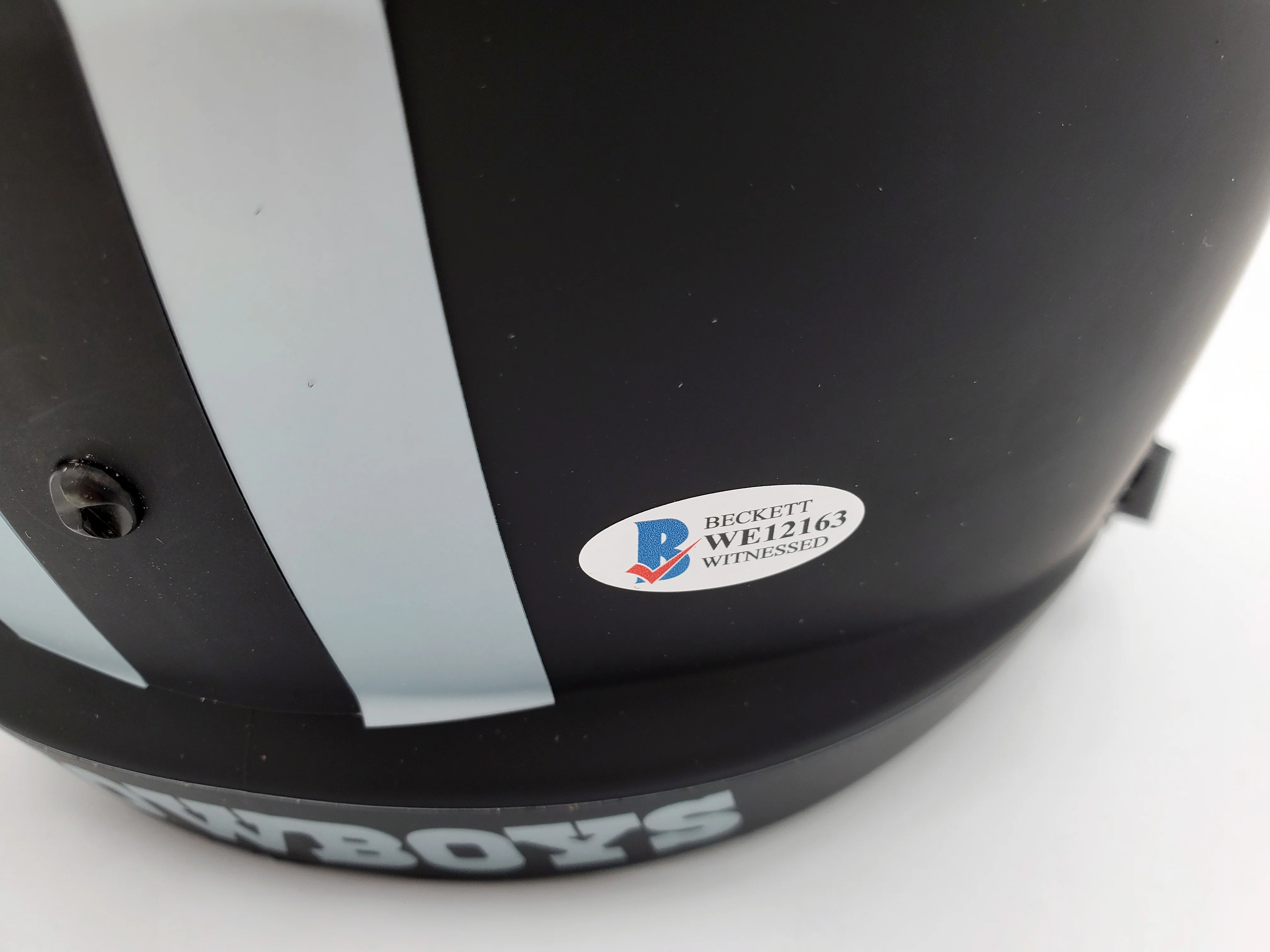 Tony Dorsett Autographed Eclipse Black Dallas Cowboys Full Size Speed Replica Helmet Beckett BAS Stock #185837 - Image 4