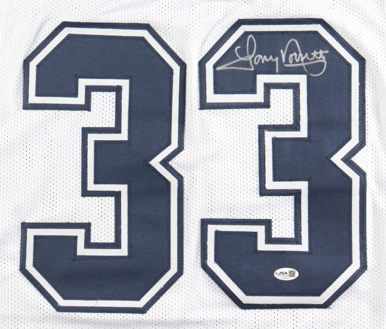 Tony Dorsett Dallas Signed Alternate White Football Jersey JSA QR Hologram - Image 2