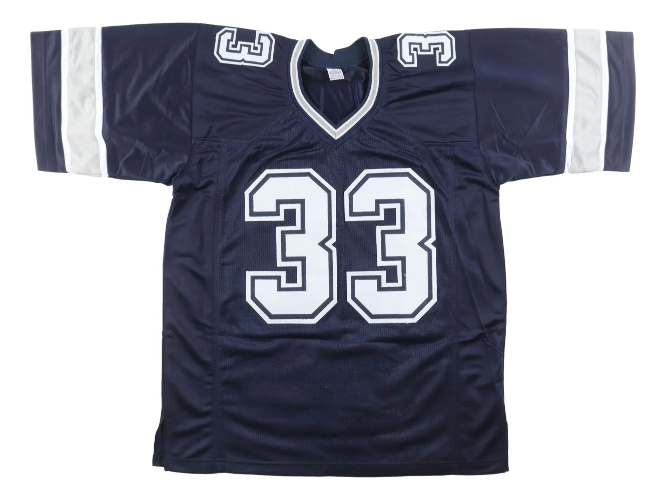 Tony Dorsett Dallas Signed Navy Blue Stat Football Jersey JSA - Image 3