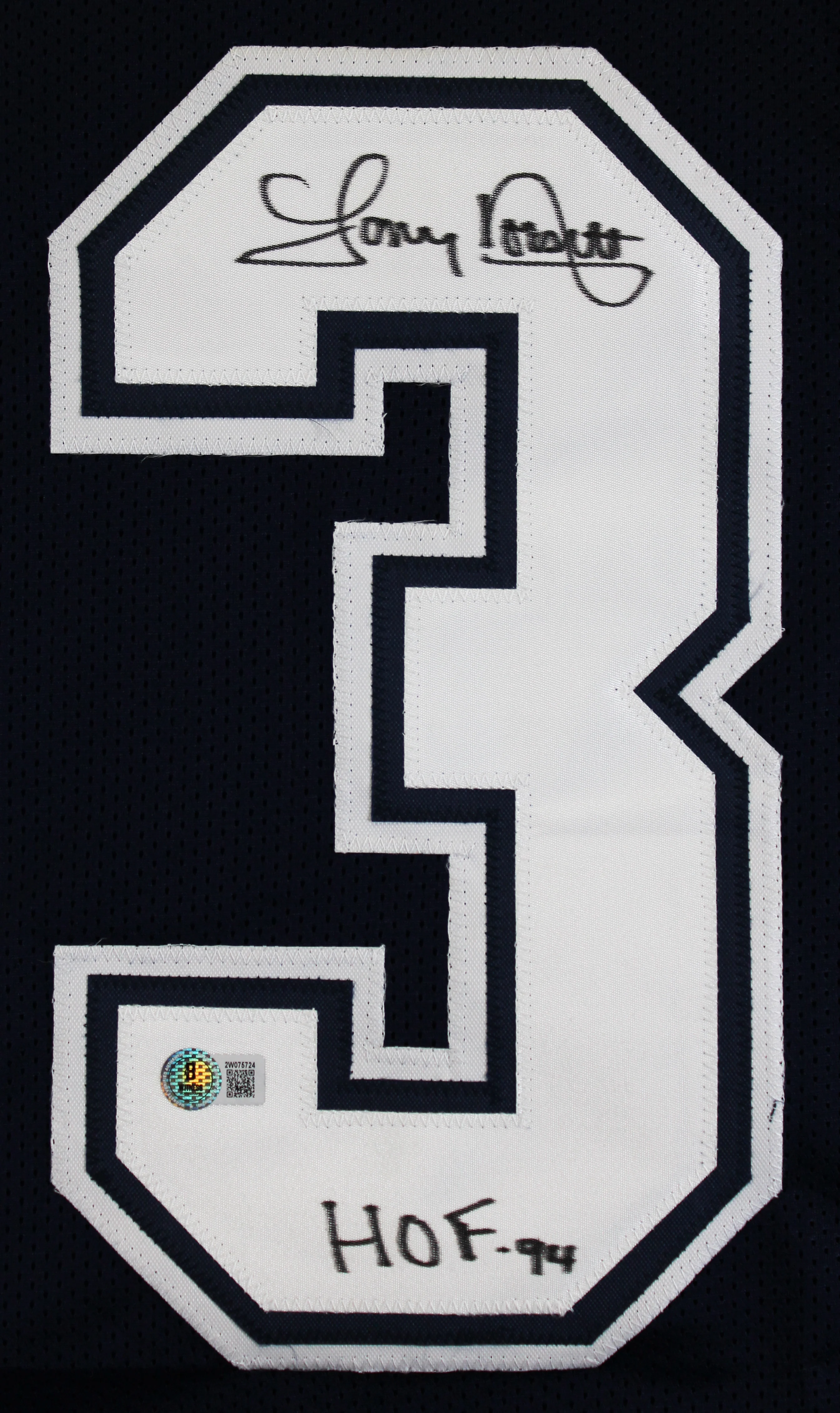 Tony Dorsett "HOF 94" Authentic Signed Navy Pro Style Framed Jersey BAS Wit 2 - Image 3