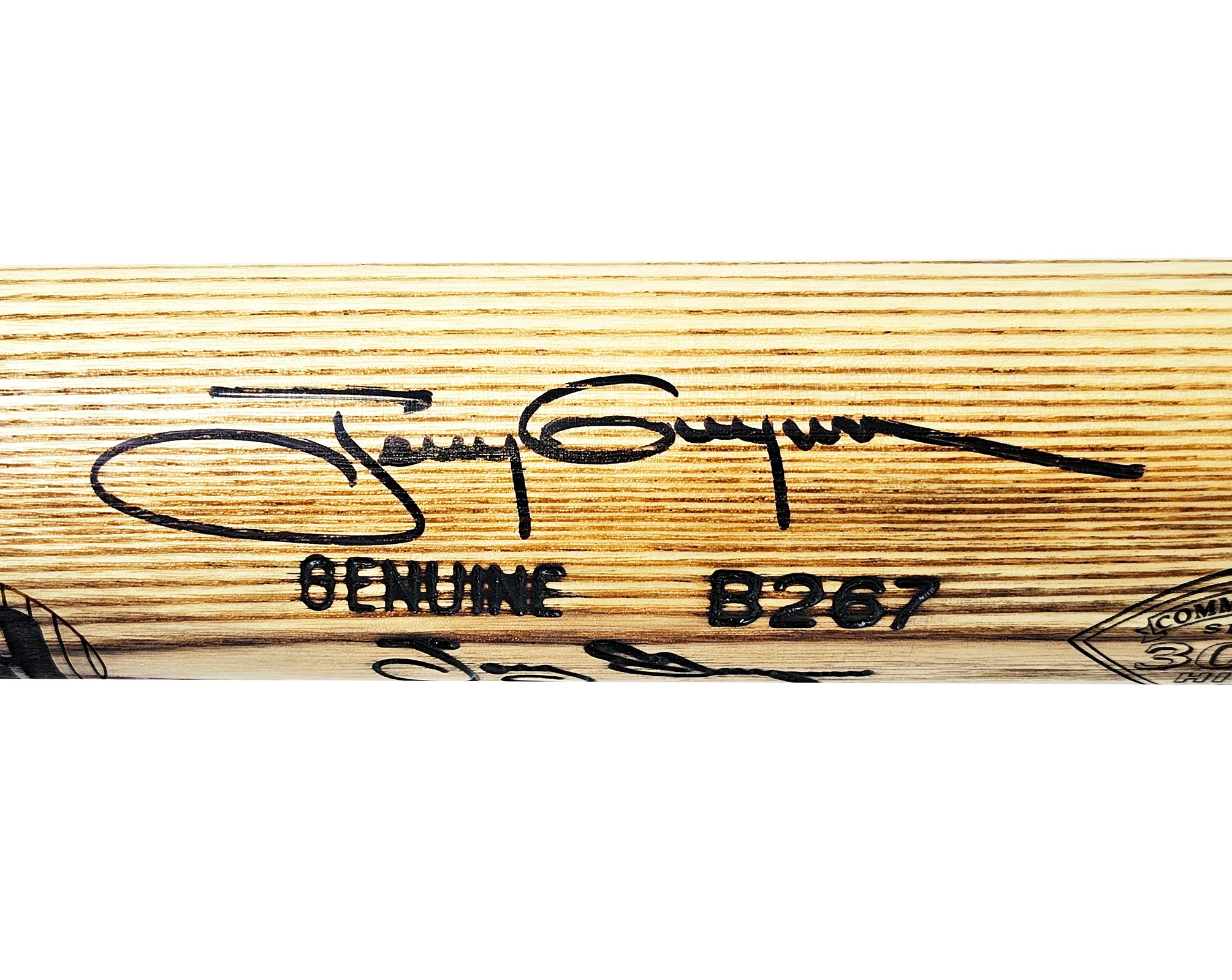 Tony Gwynn Autographed Blonde Louisville Slugger 3000th Hit Bat San Diego Padres #/3000 Beckett BAS QR Stock #212649 - Image 4