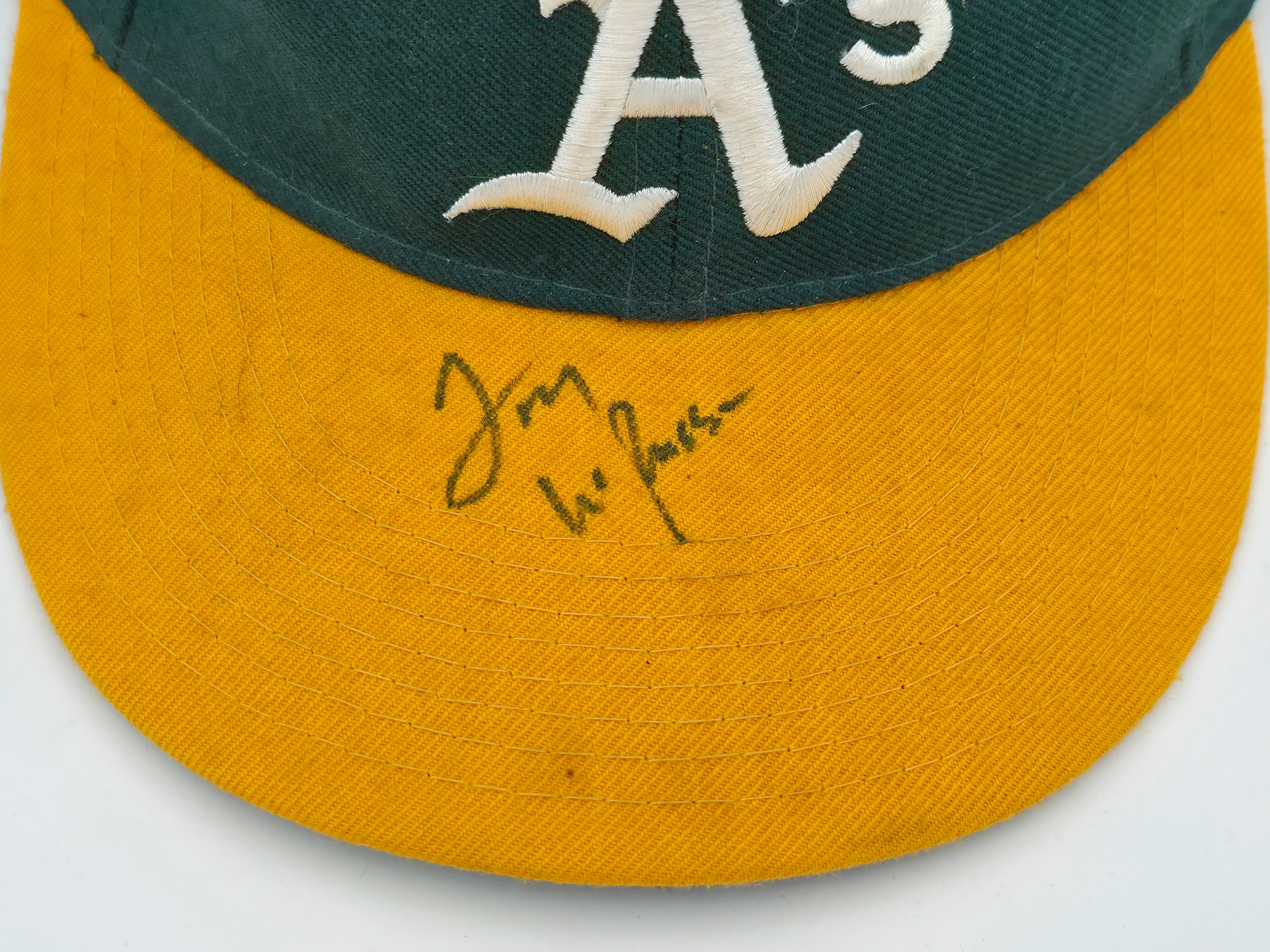 Tony LaRussa Autographed Green & Yellow New Era Hat Oakland A's Beckett BAS QR #BS30097 - Image 2