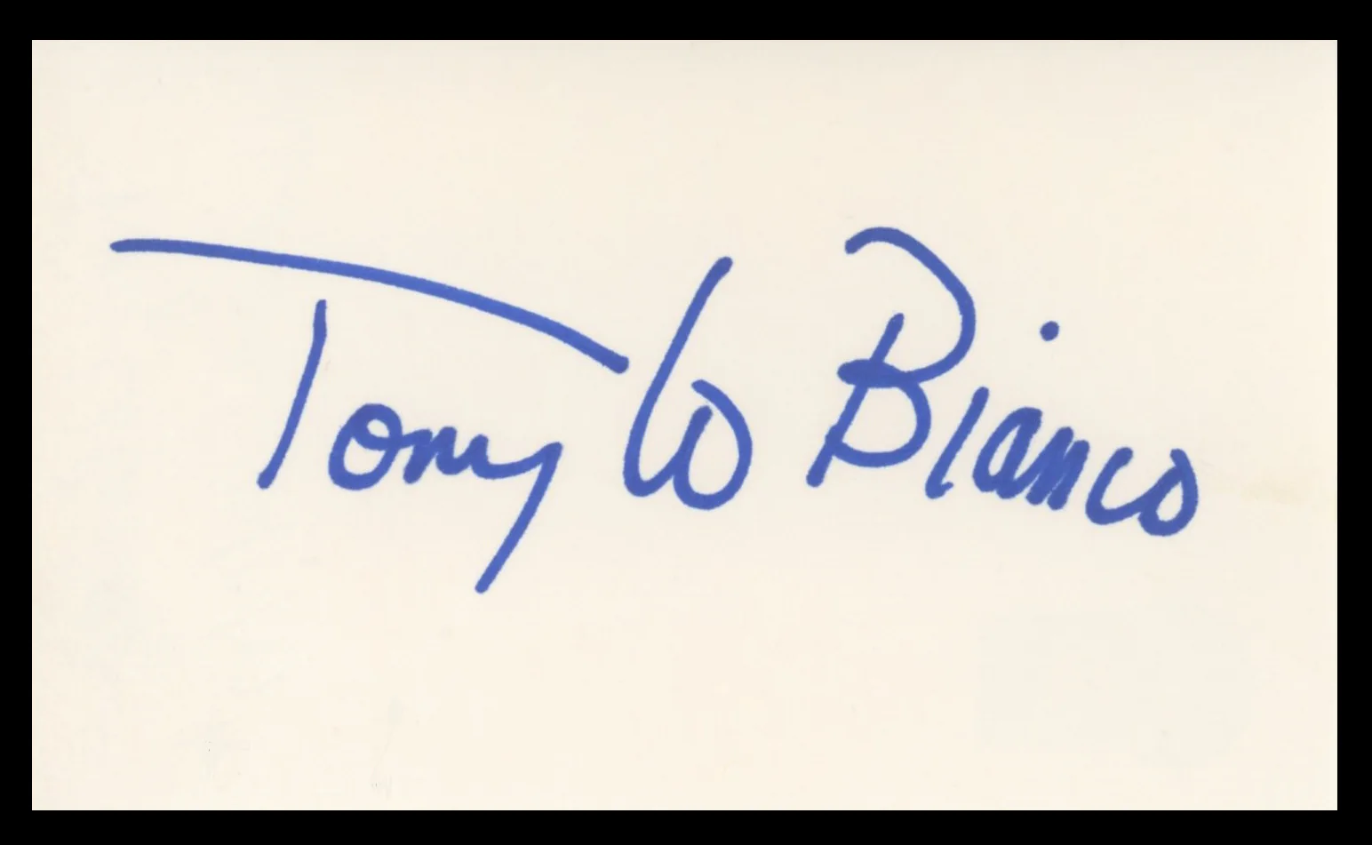 Tony Lo Bianco The French Connection Signed 3x5 Index Card BAS #BV59130 - Image 2