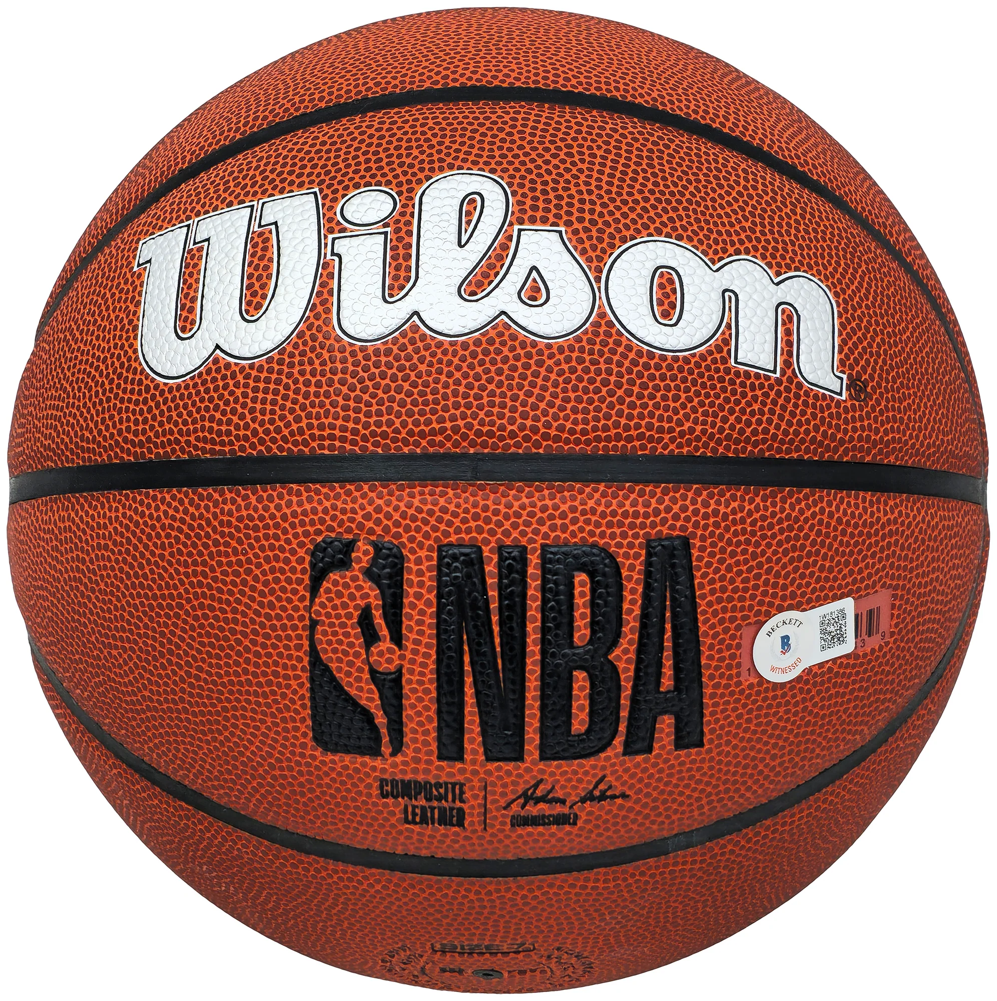 Tony Parker Autographed Authentic Leather San Antonio Spurs Logo Basketball San Antonio Spurs Beckett BAS Witness Stock #222837 - Image 4