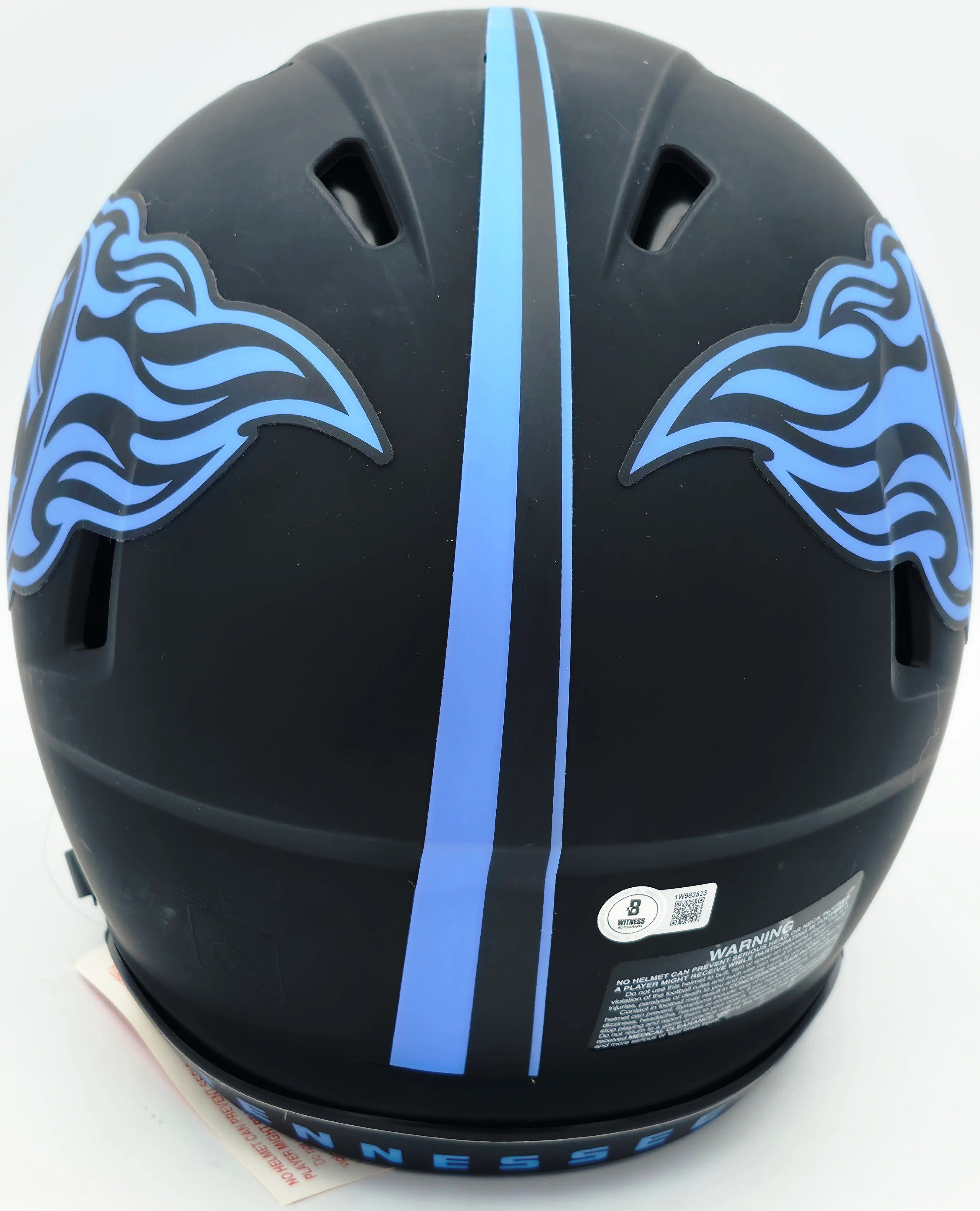 Tony Pollard Autographed Tennessee Titans Eclipse Black Full Size Speed Authentic Helmet Beckett BAS Witness #1W983523 - Image 4