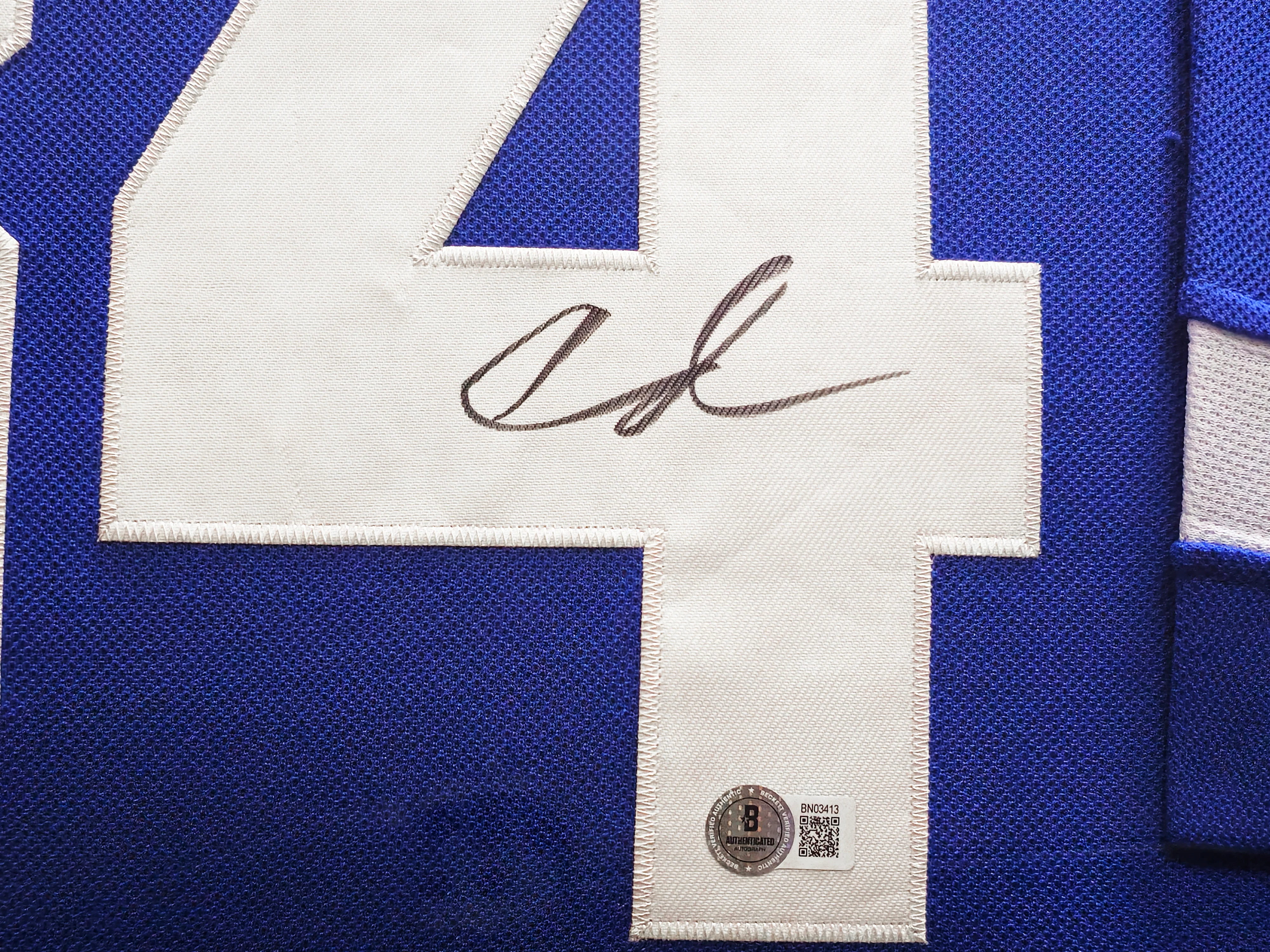 Toronto Maple Leafs Auston Matthews Autographed Framed Blue Adidas Authentic Jersey Beckett BAS QR #BN03413 - Image 3