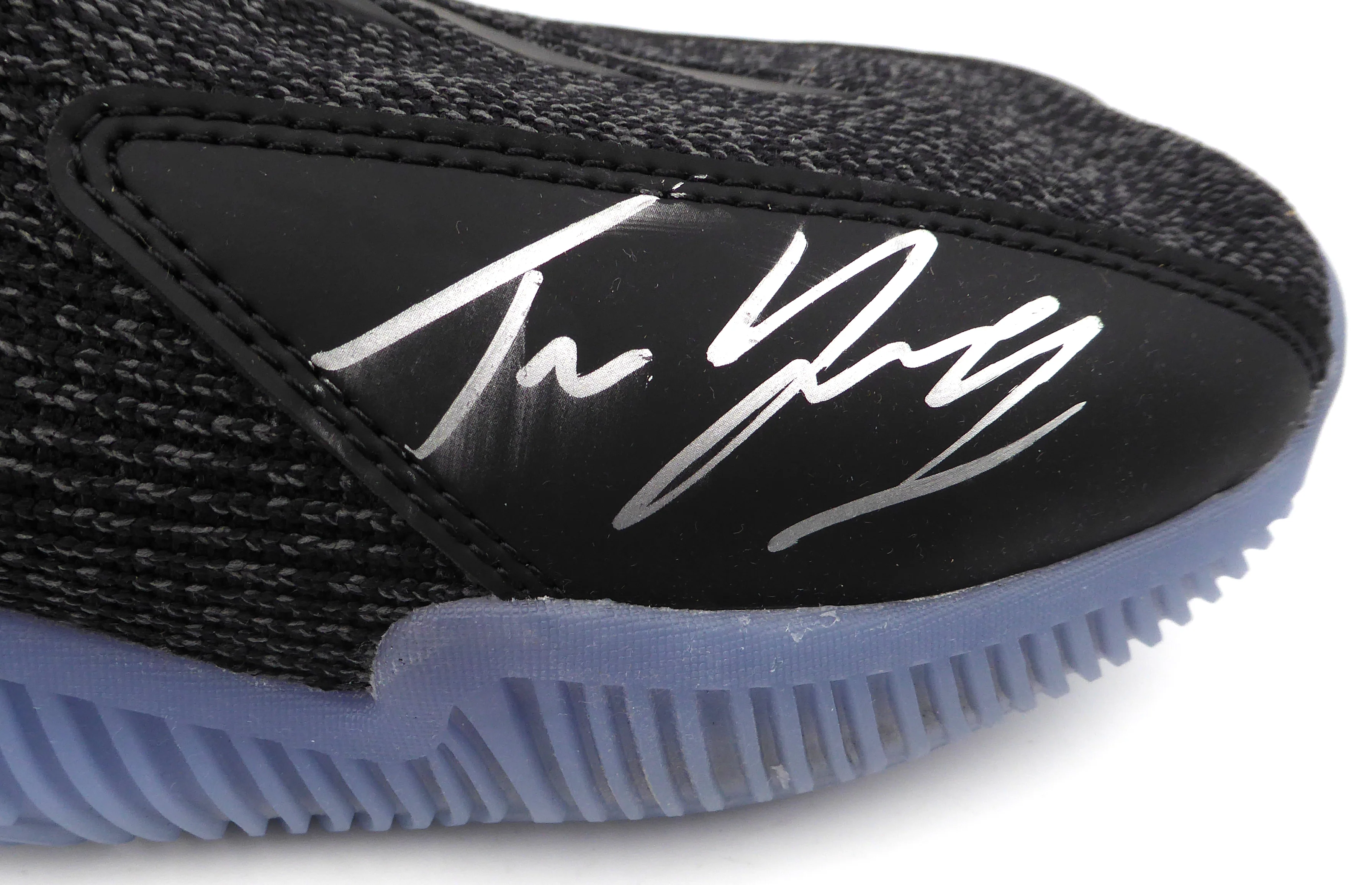 Trae Young Autographed Black Adidas Shoe Atlanta Hawks Light Strike Size 12.5 (Smudged) Beckett BAS QR #BL93431 - Image 3