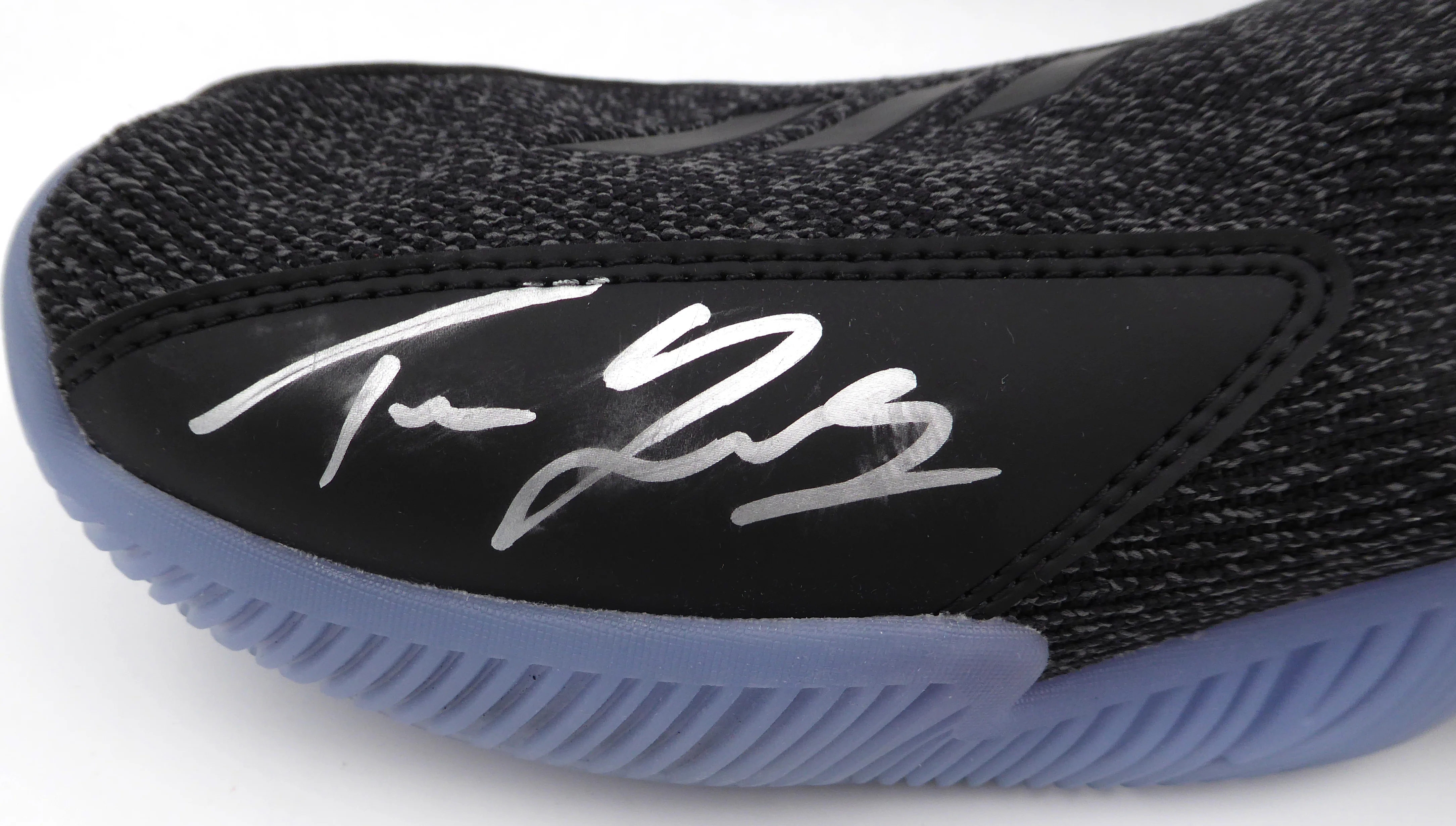Trae Young Autographed Black Adidas Shoe Atlanta Hawks Light Strike Size 12.5 (Smudged) Beckett BAS QR #BL93437 - Image 3