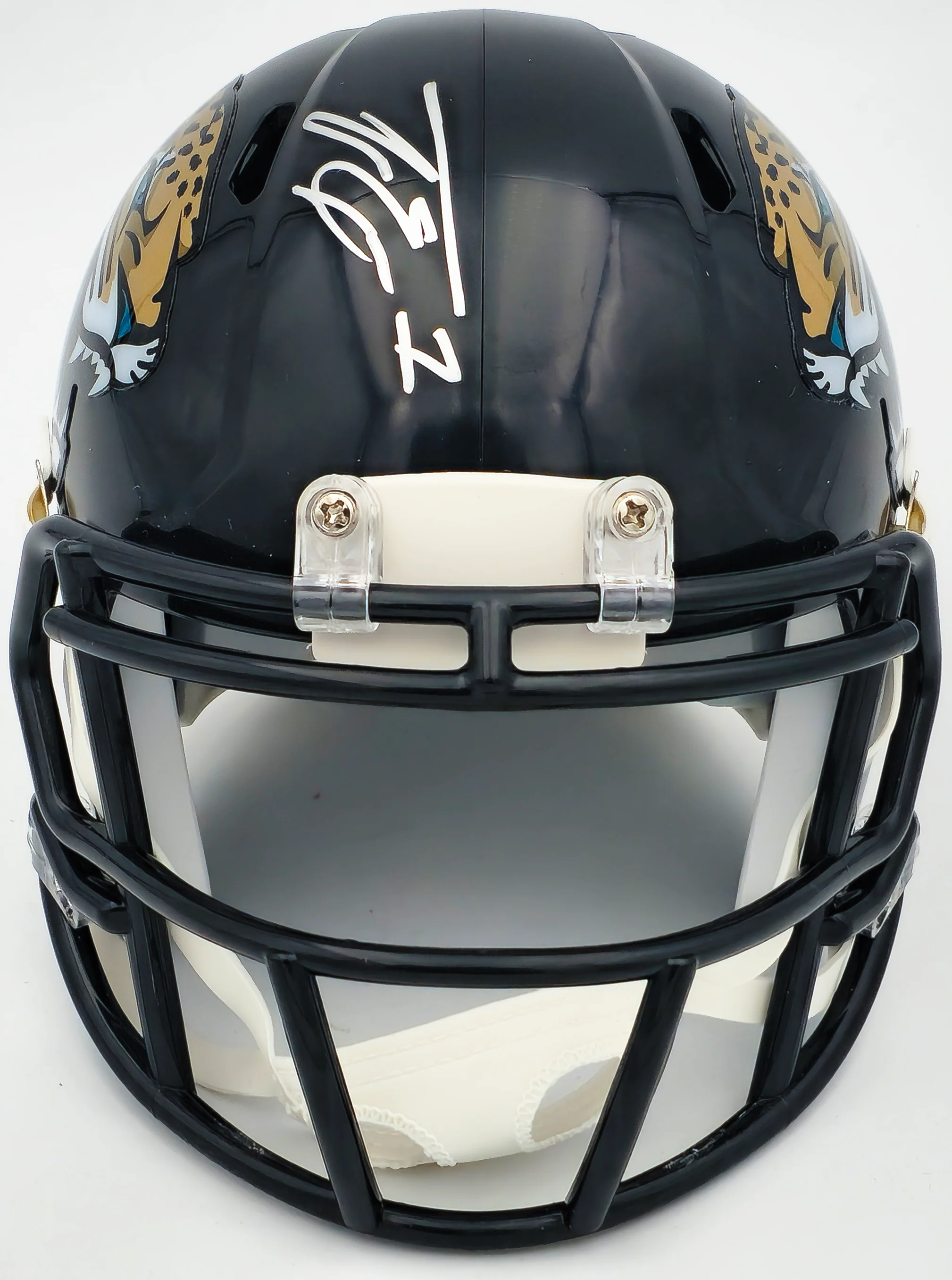 Travis Etienne Autographed Jacksonville Jaguars Black Speed Mini Helmet Beckett BAS Witness Stock #225128 - Image 3