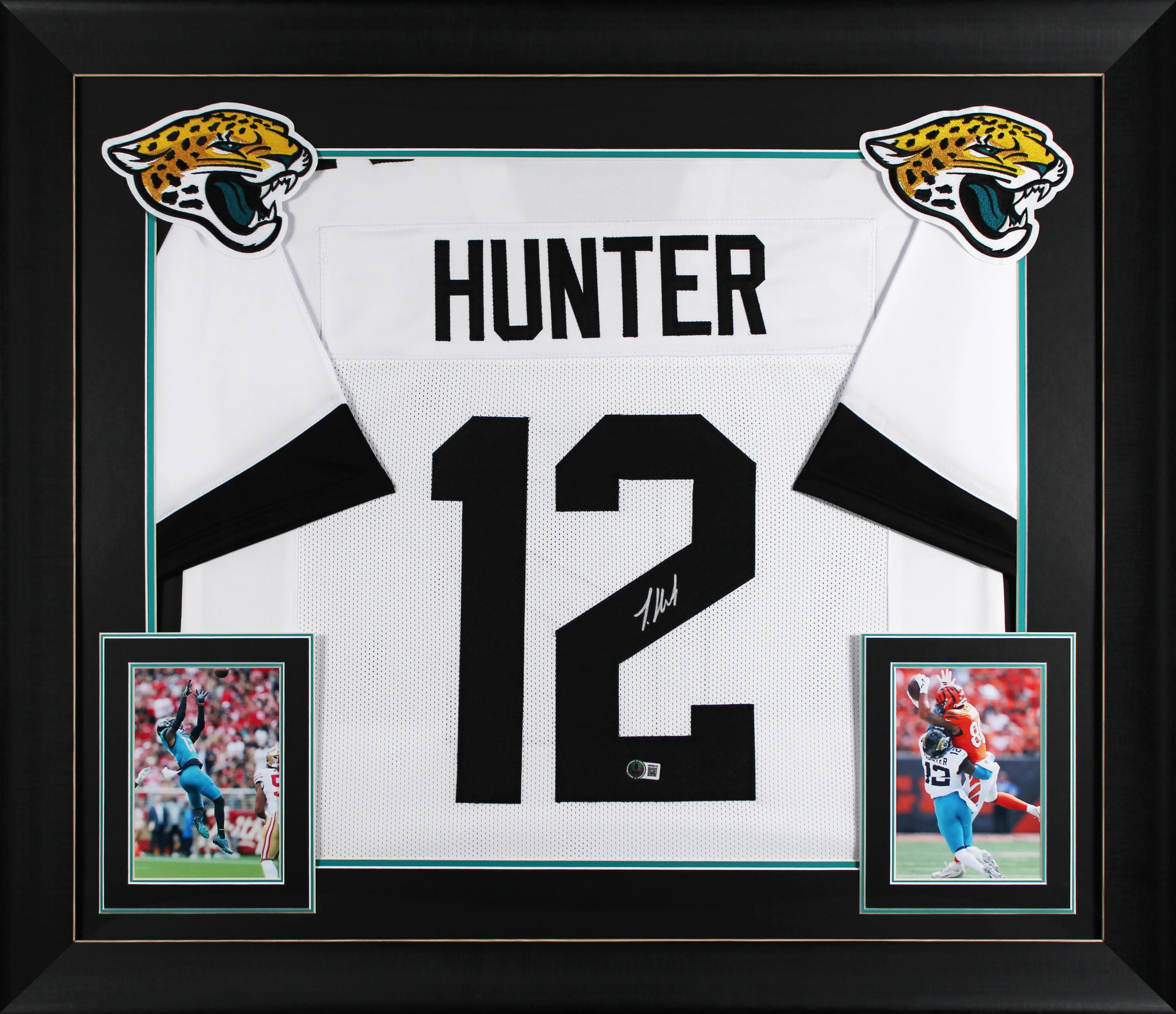 Travis Hunter Authentic Signed White Pro Style Framed Jersey BAS Witnessed - Image 2