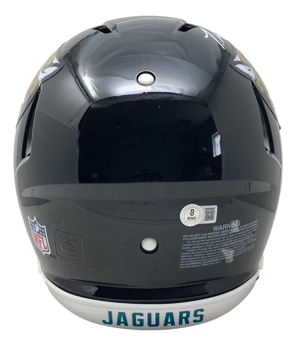 Travis Hunter Signed Jacksonville Jaguars Full Size Authentic Speed Helmet BAS - Image 4
