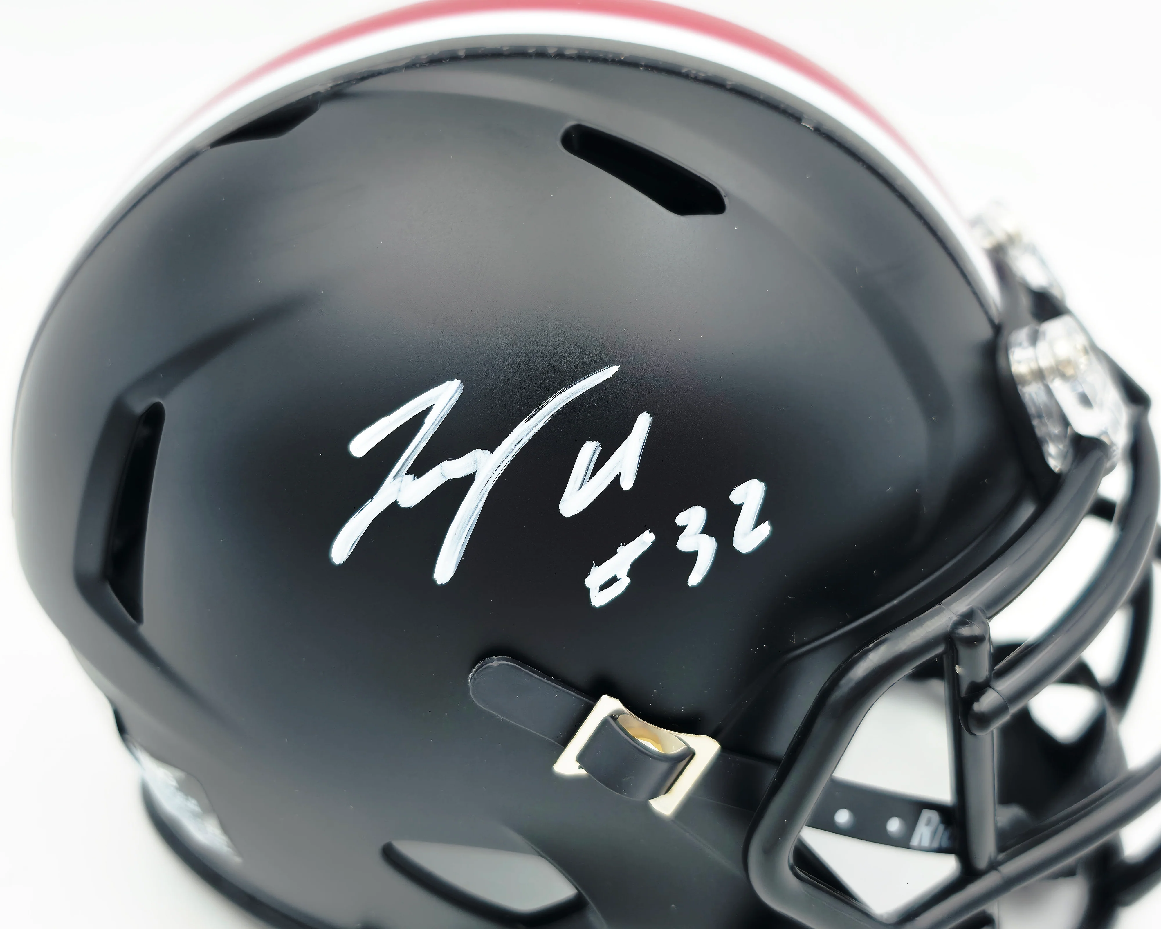 TreVeyon Henderson Autographed Ohio State Buckeyes Alternate Black Speed Mini Helmet Beckett BAS Witness Stock #261834 - Image 2