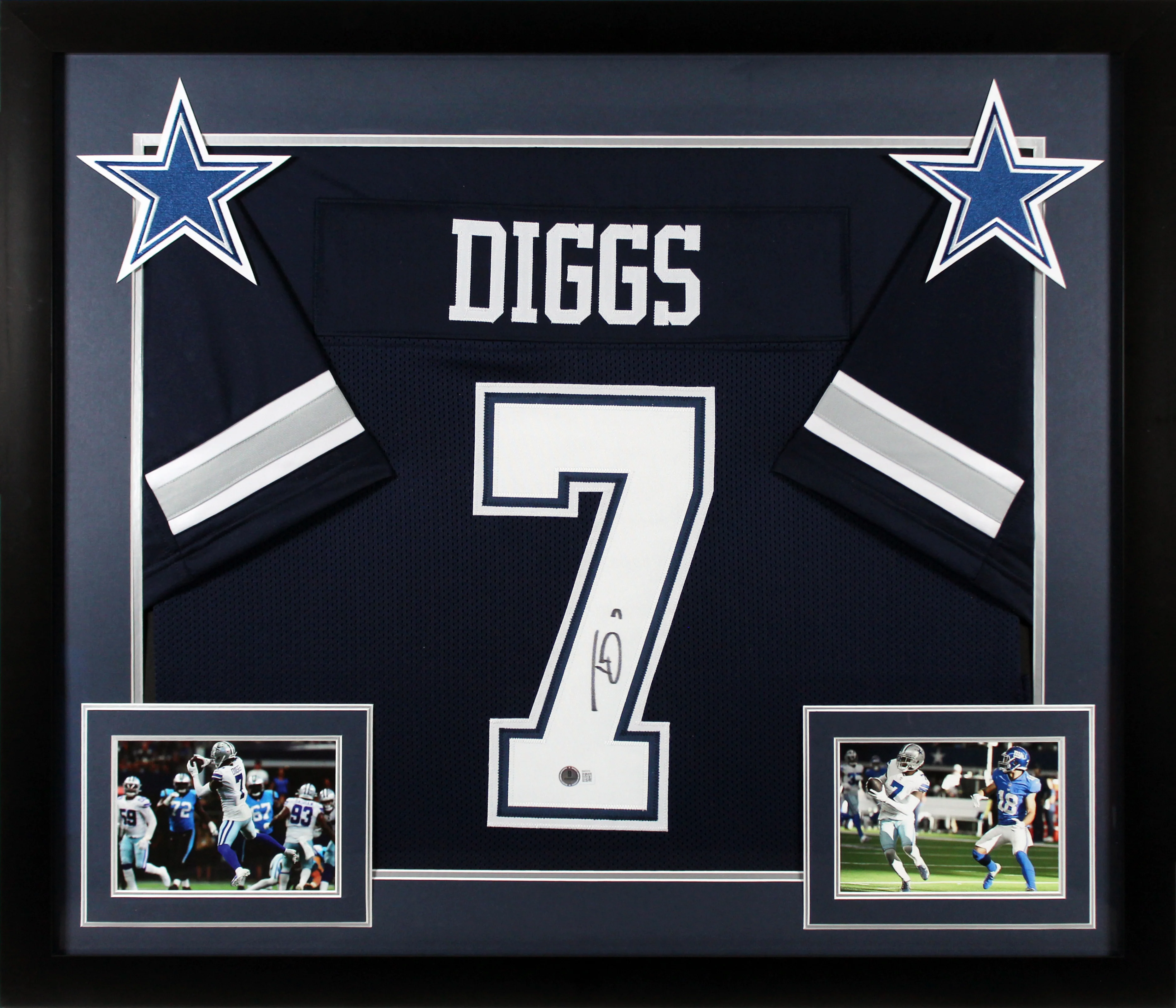 Trevon Diggs Authentic Signed Navy Pro Style Framed Jersey BAS Witnessed - Image 2