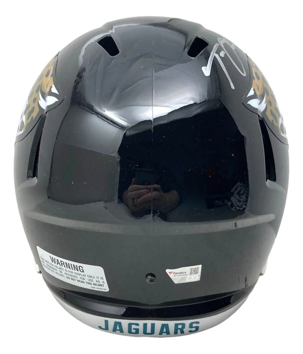 Trevor Lawrence Signed Jaguars Full Size Replica Speed Helmet Fanatics w/ Case - Image 2