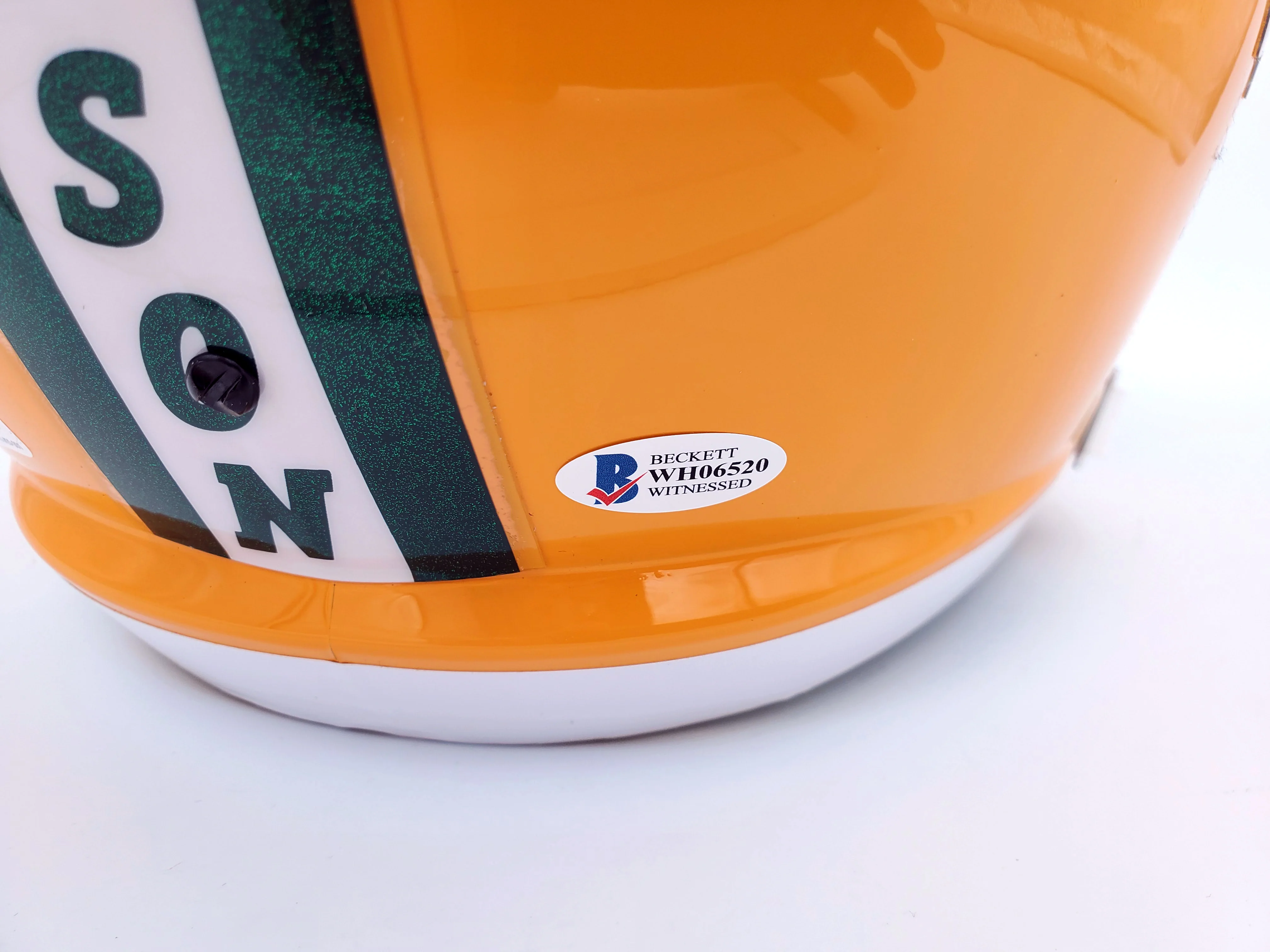 Trey Lance Autographed North Dakota State Bison Yellow Full Size Replica Speed Helmet Beckett BAS Stock #191978 - Image 4