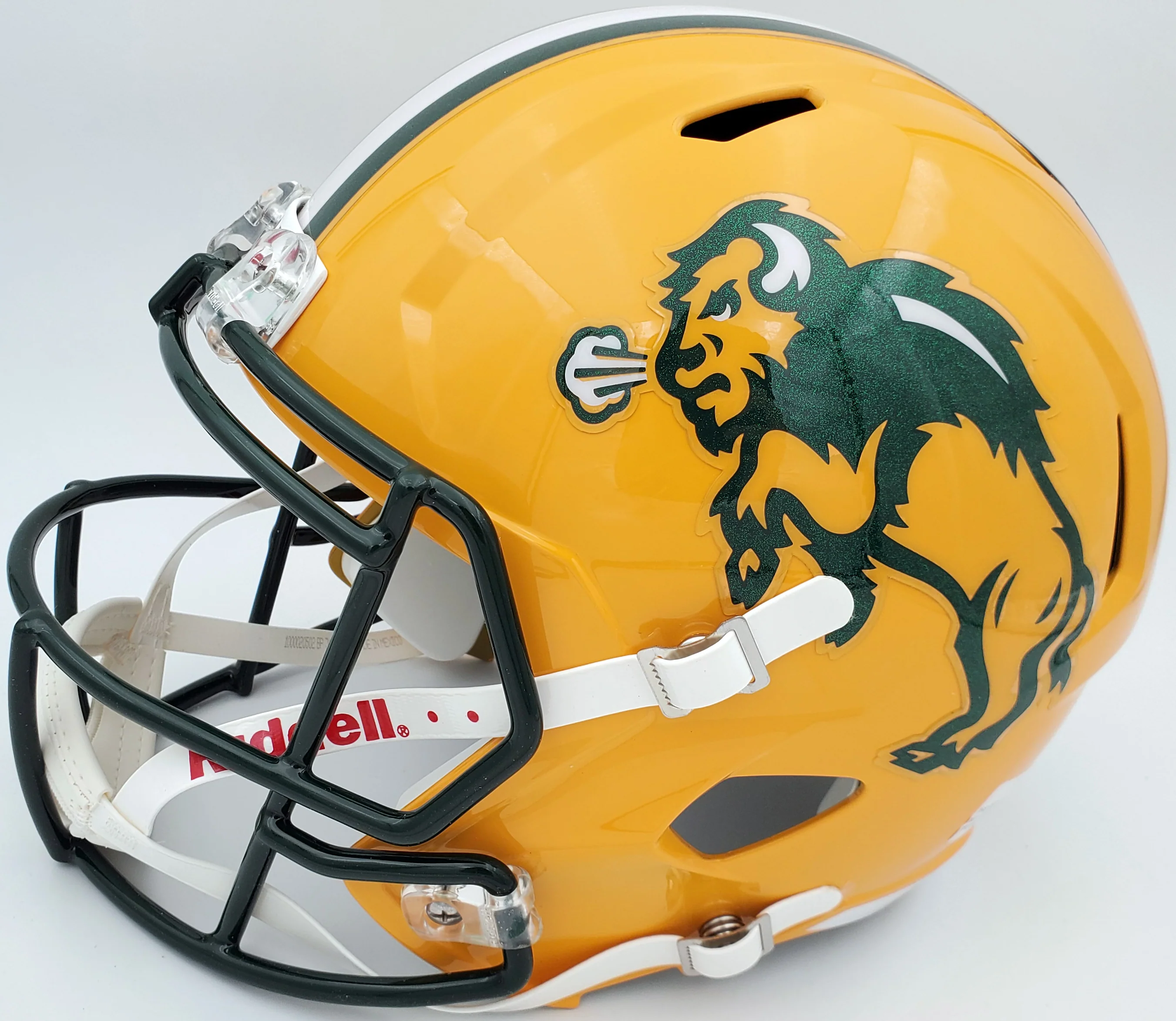 Trey Lance Autographed North Dakota State Bison Yellow Full Size Replica Speed Helmet Beckett BAS Stock #191978 - Image 5