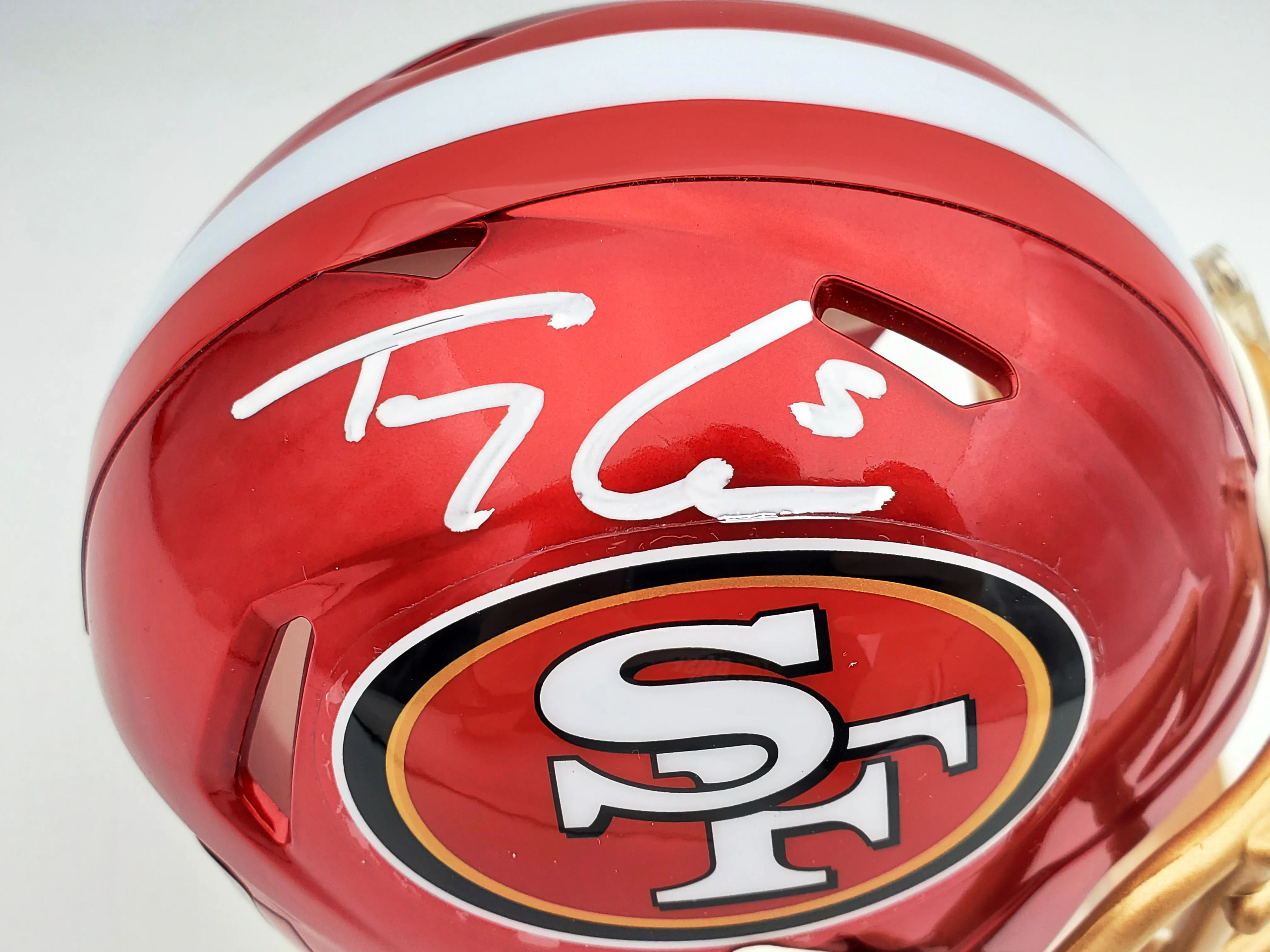 Trey Lance Autographed San Francisco 49ers Flash Red Speed Mini Helmet Beckett BAS QR Stock #197093 - Image 2