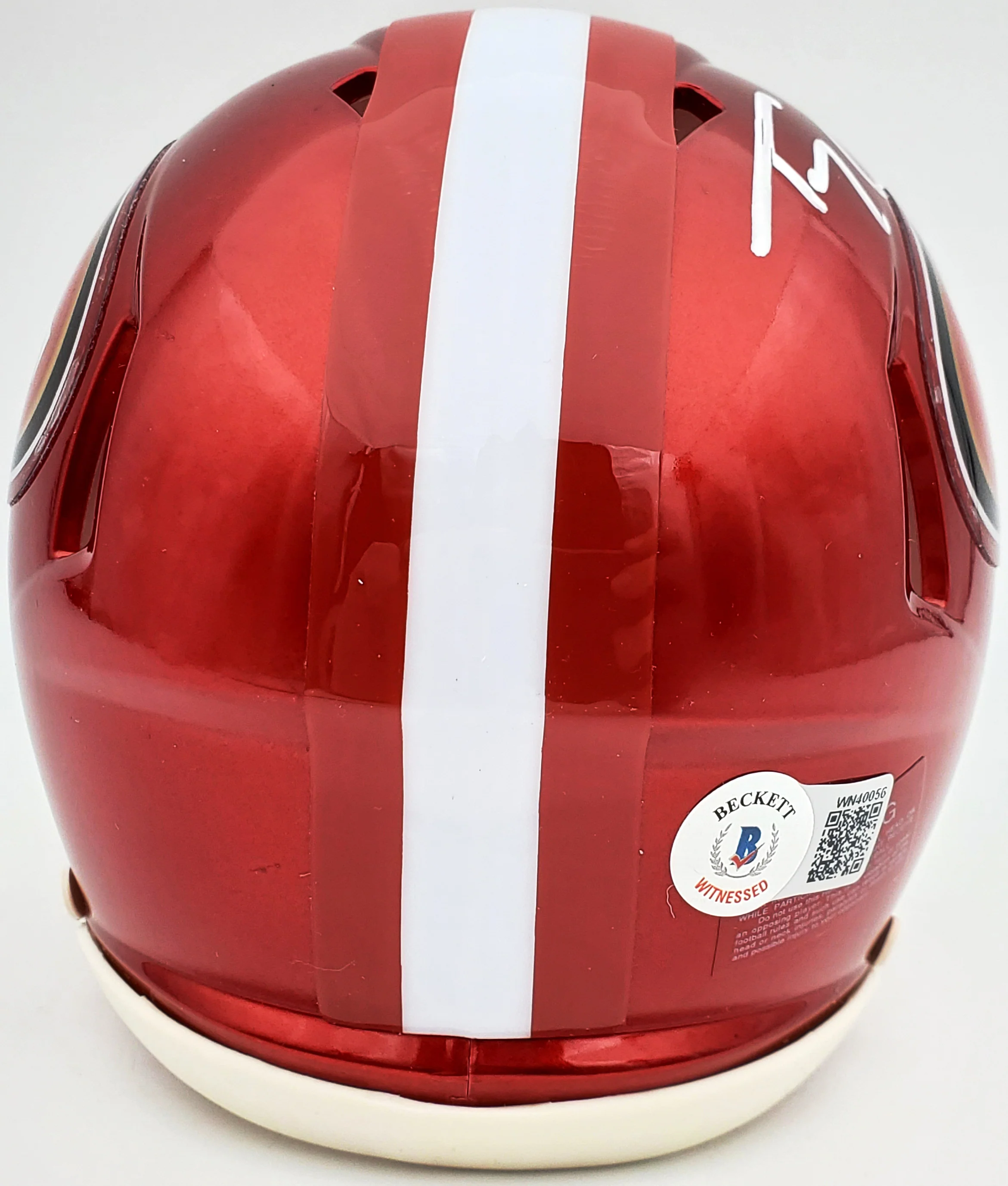 Trey Lance Autographed San Francisco 49ers Flash Red Speed Mini Helmet Beckett BAS QR Stock #197093 - Image 3