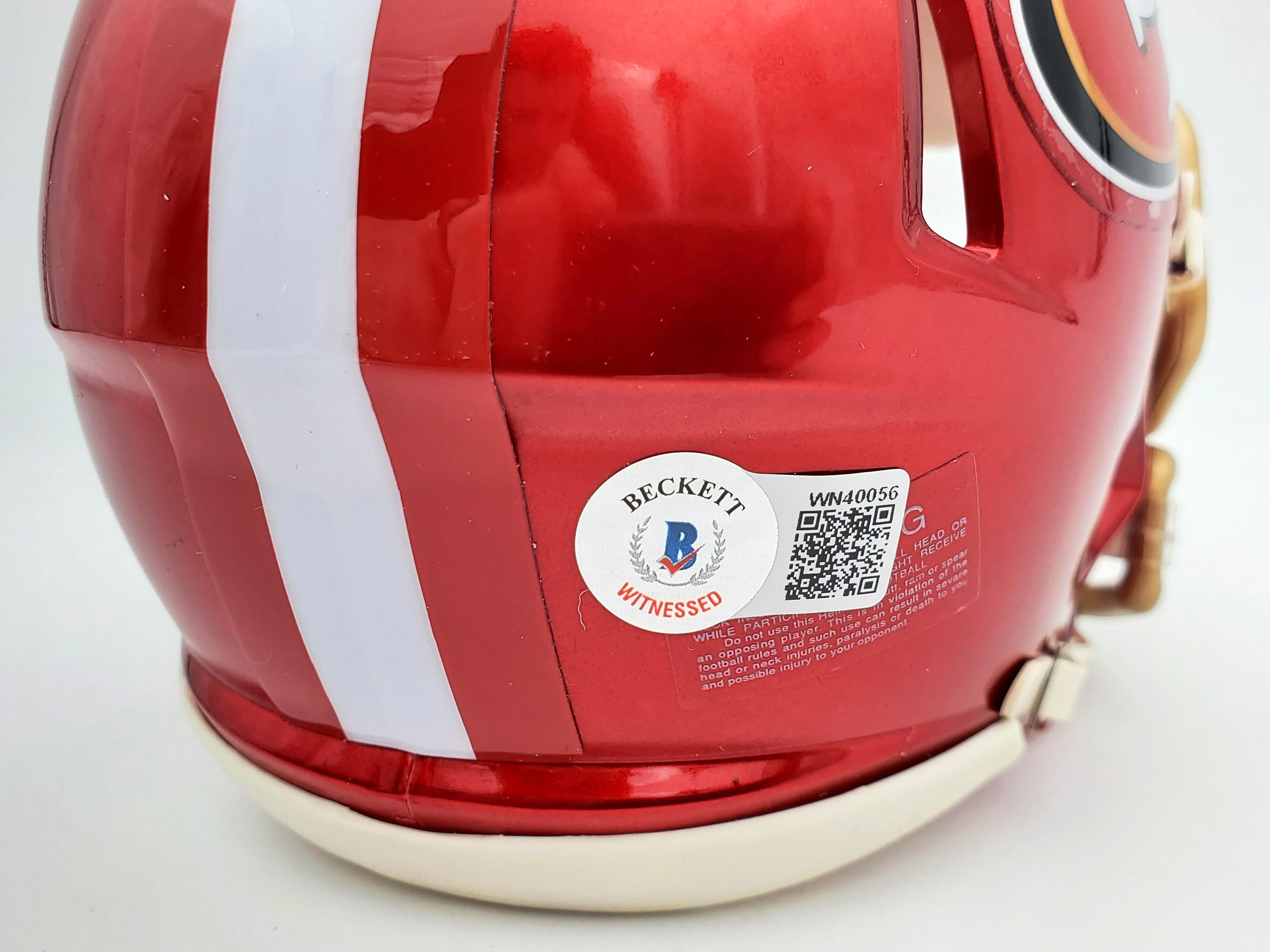 Trey Lance Autographed San Francisco 49ers Flash Red Speed Mini Helmet Beckett BAS QR Stock #197093 - Image 4