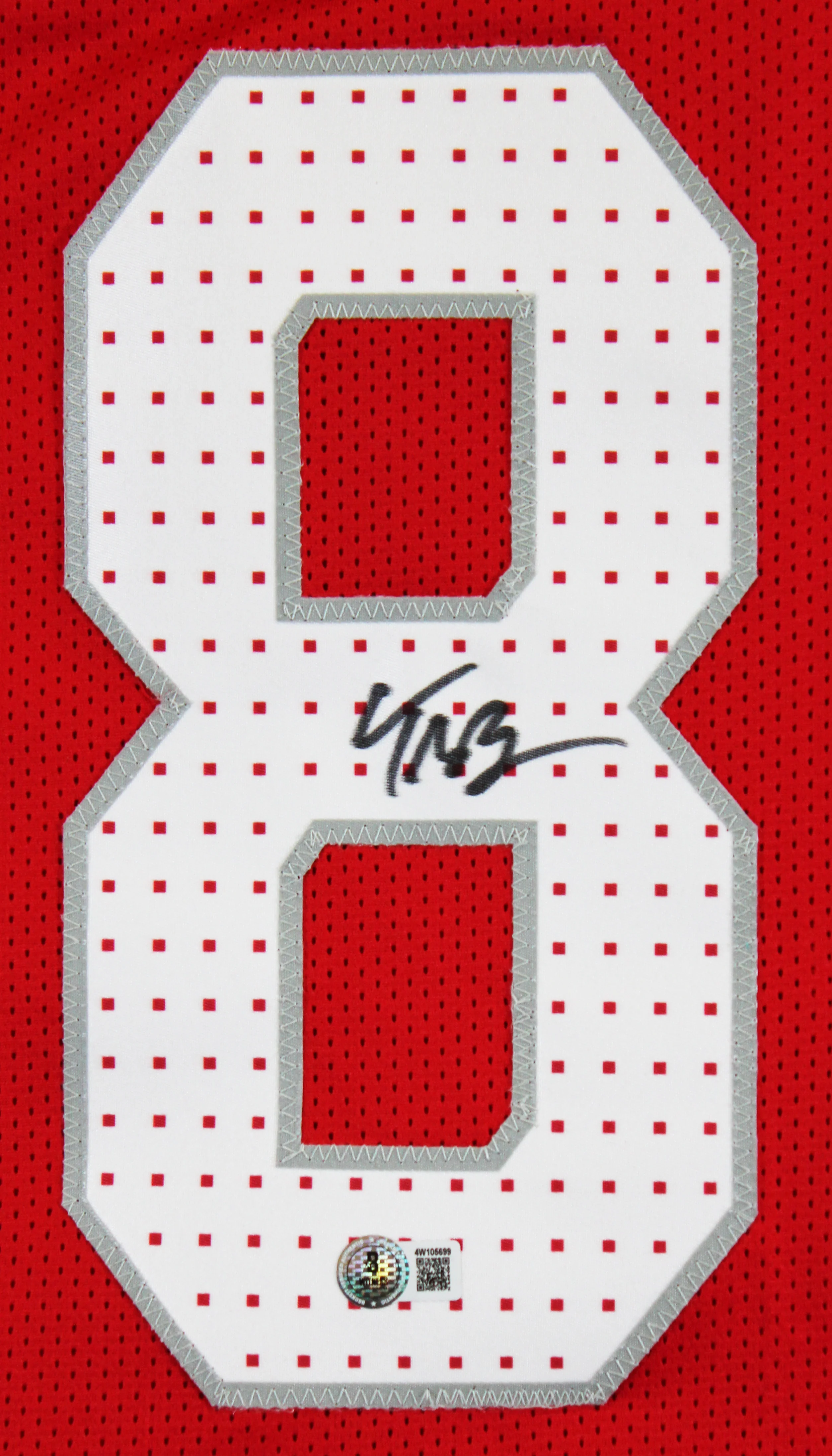 Trey McBride Authentic Signed Red Pro Style Jersey Autographed BAS Witnessed - Image 3