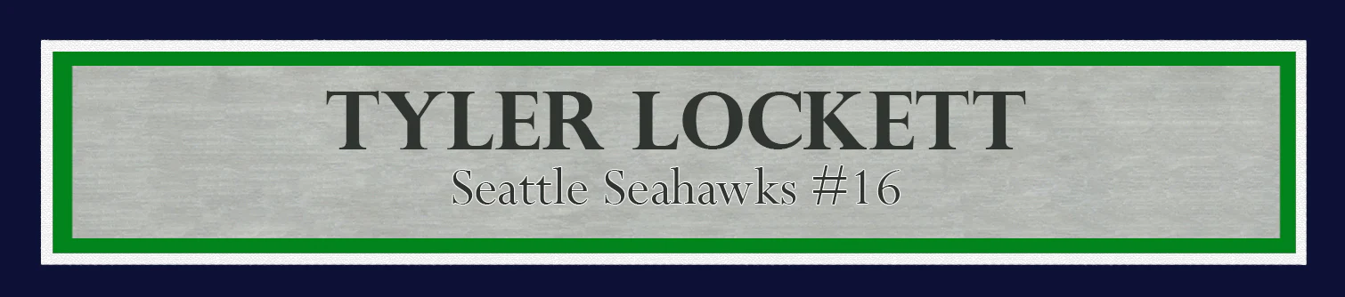 Tyler Lockett Autographed Framed 8x10 Photo Seattle Seahawks Color Rush Green MCS Holo Stock #210976 - Image 3