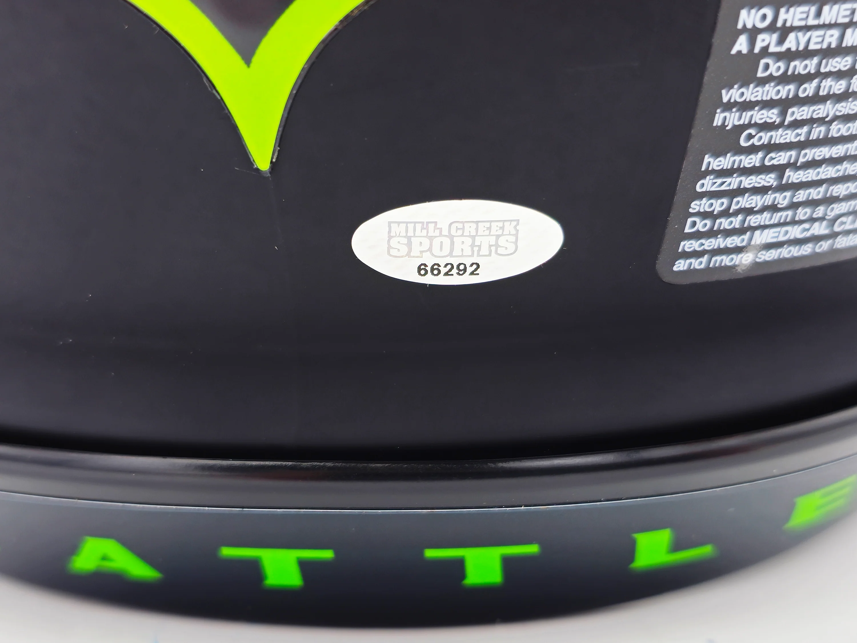 Tyler Lockett Autographed Seattle Seahawks Eclipse Black Full Size Speed Authentic Helmet MCS Holo Stock #236378 - Image 5