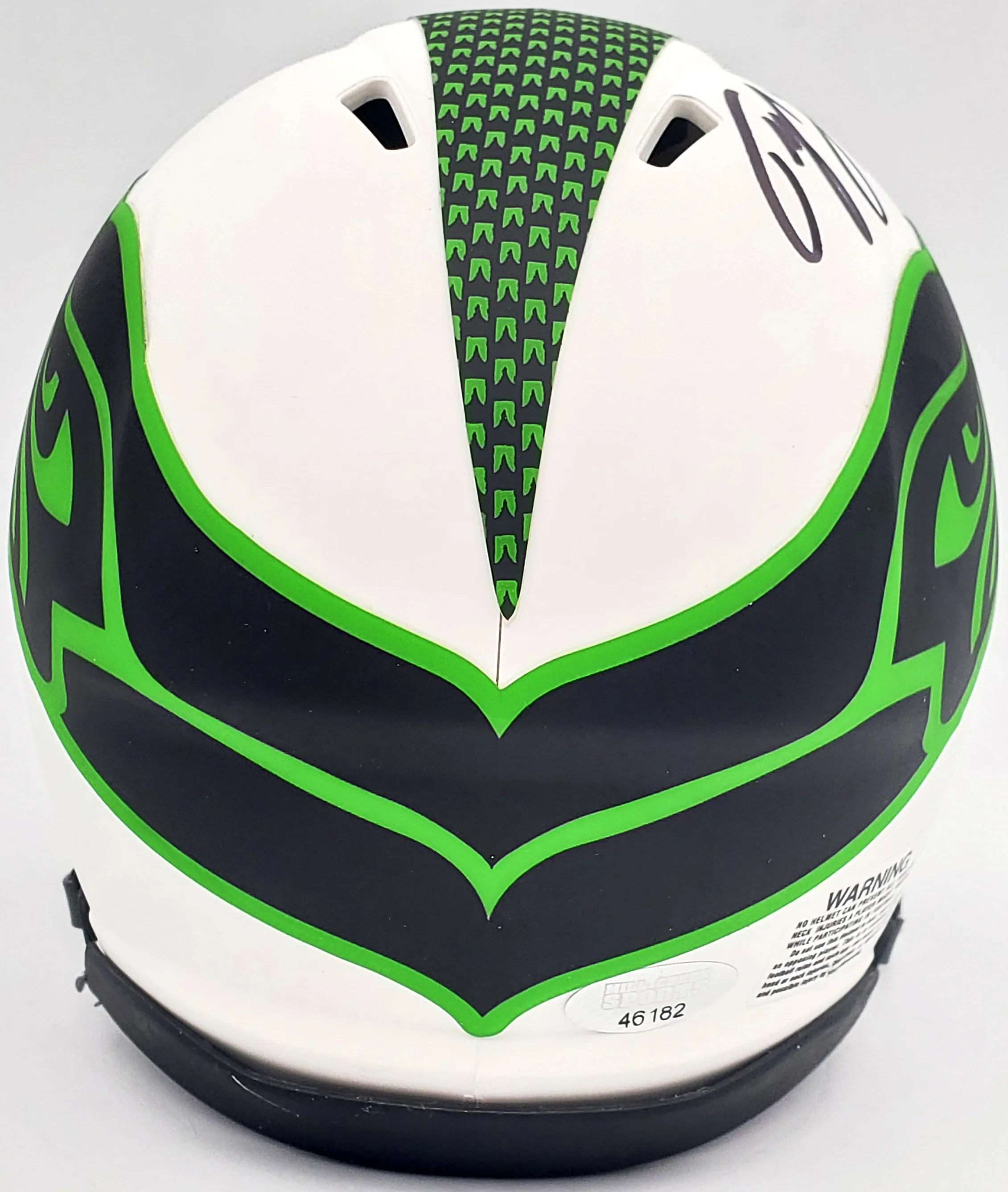 Tyler Lockett Autographed Seattle Seahawks Lunar Eclipse White Speed Mini Helmet MCS Holo Stock #200483 - Image 3