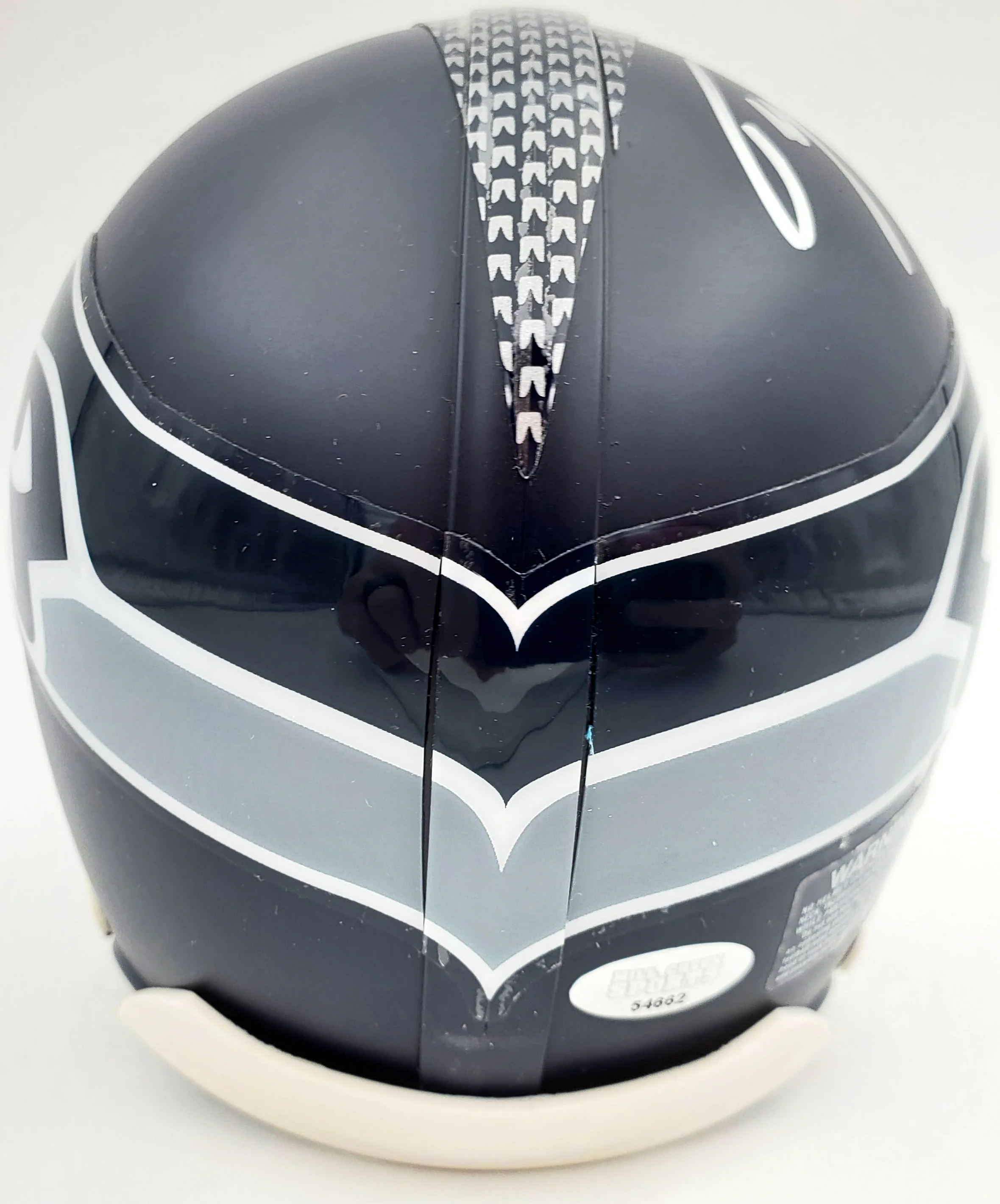 Tyler Lockett Autographed Seattle Seahawks Mini Helmet In Silver MCS Holo Stock #182258 - Image 3