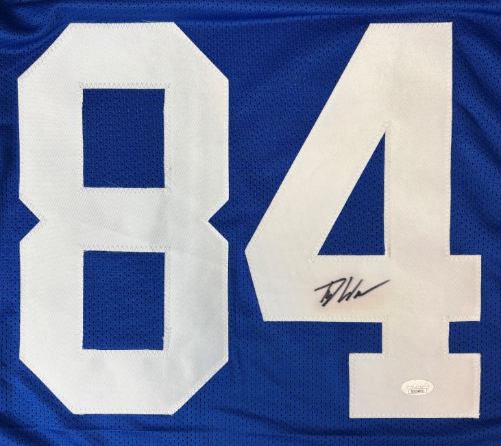 Tyler Warren Indianapolis Signed Autographed Blue Football Jersey JSA - Image 2