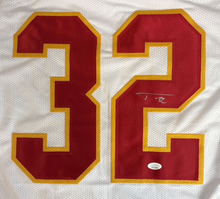 Tyrann Mathieu Kansas City Signed White Football Jersey JSA Hologram - Image 2