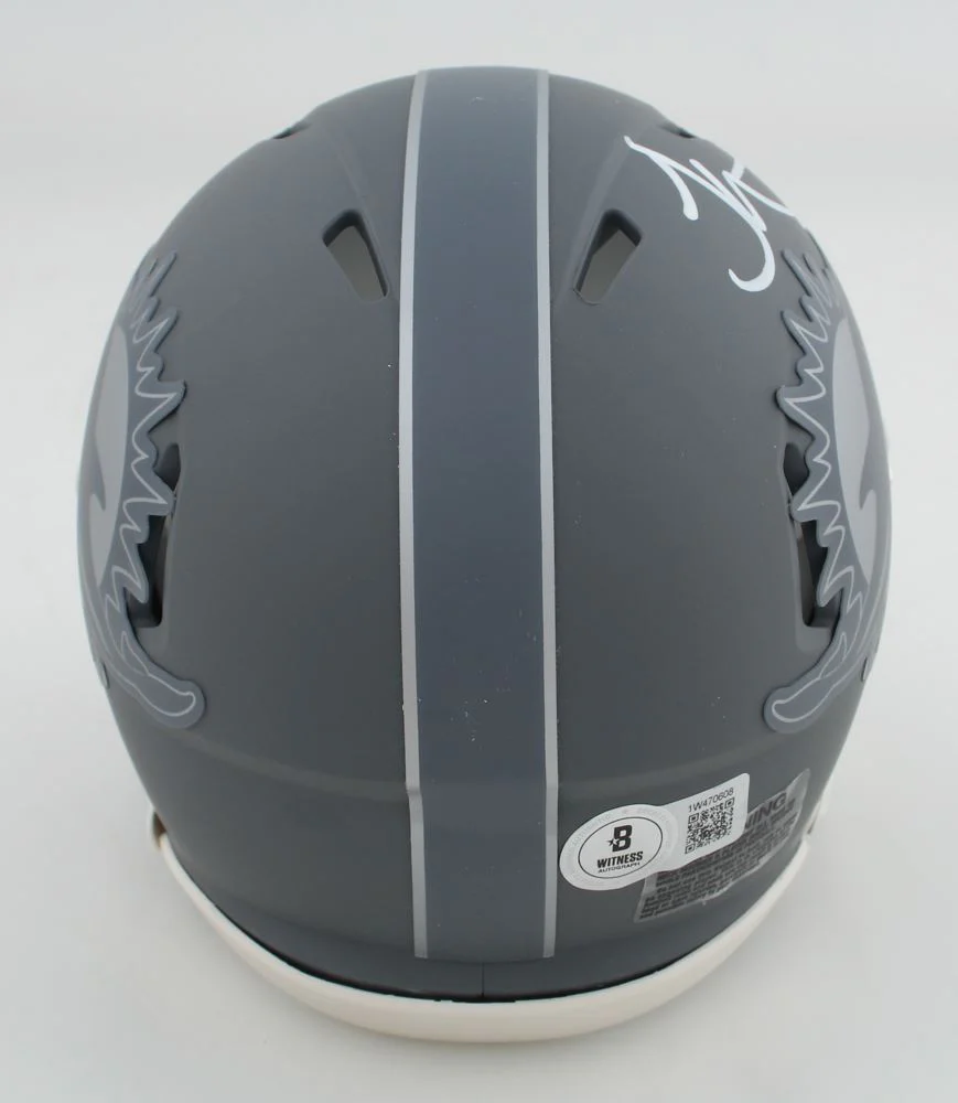 Tyreek Hill Autographed Miami Dolphins Riddell Slate Mini Helmet - Image 2