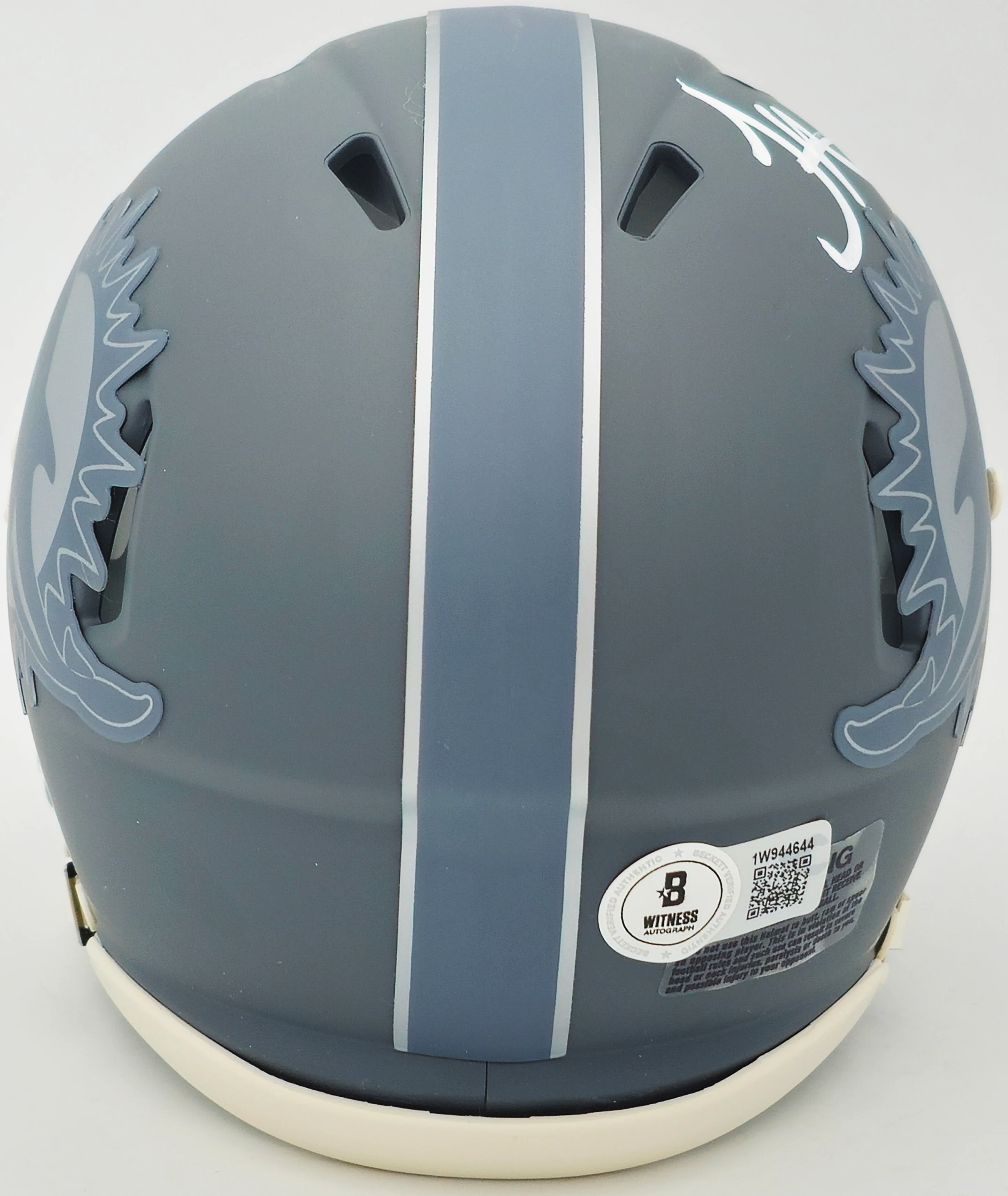 Tyreek Hill Autographed Miami Dolphins Slate Gray Speed Mini Helmet Beckett BAS Witness Stock #233362 - Image 4