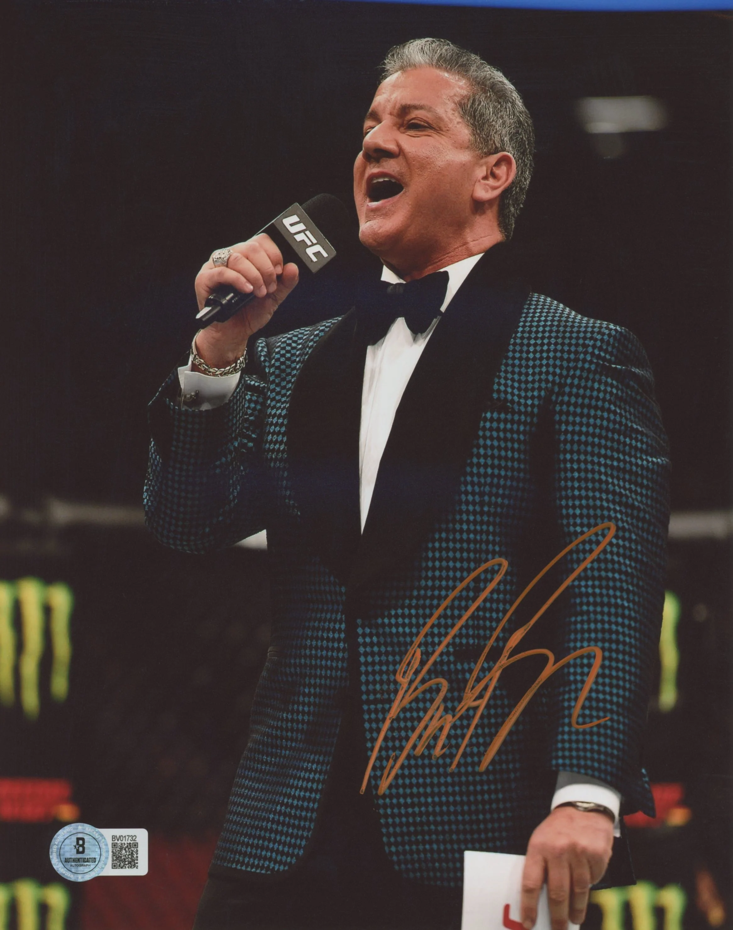 MMA Bruce Buffer Authentic Signed 8x10 Vertical Photo Autographed BAS 6 - Image 2