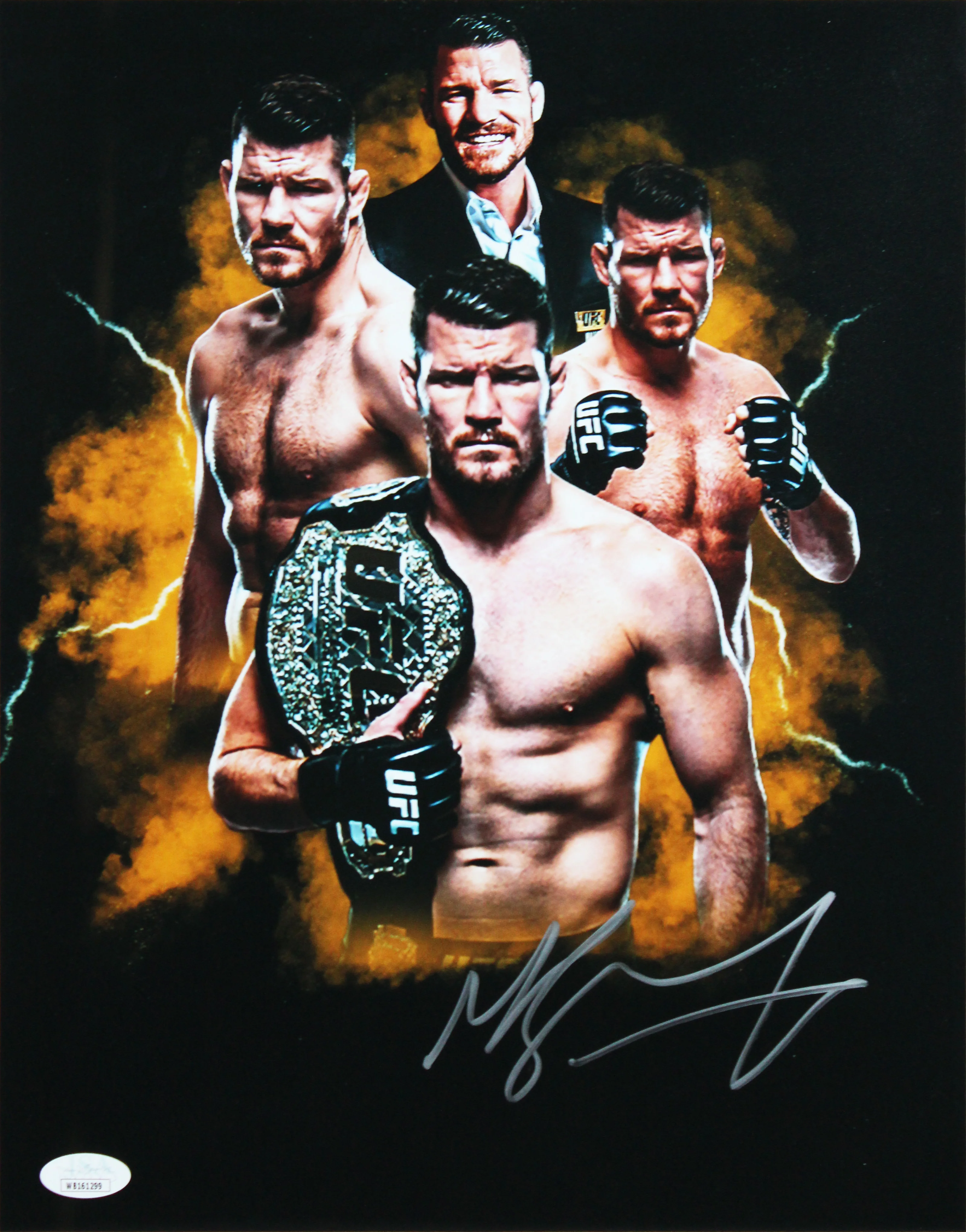 MMA Michael Bisping Authentic Signed 11x14 Framed Photo JSA Witness #WB161299 - Image 3