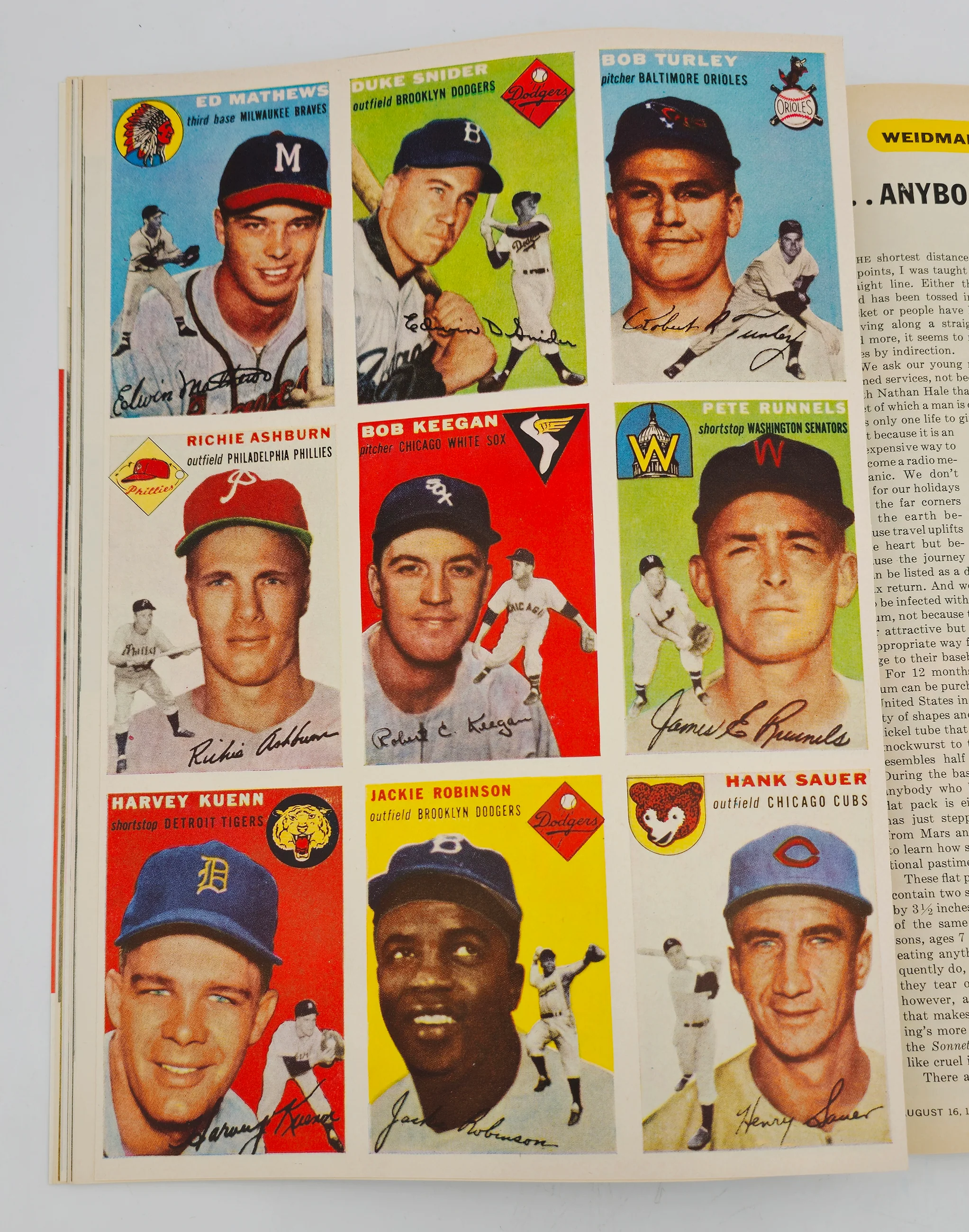 Unsigned August 16th, 1954 1st Sports Illustrated Magazine With Cards & Binder (8/16/1954 First Issue) SKU #236815 - Image 4