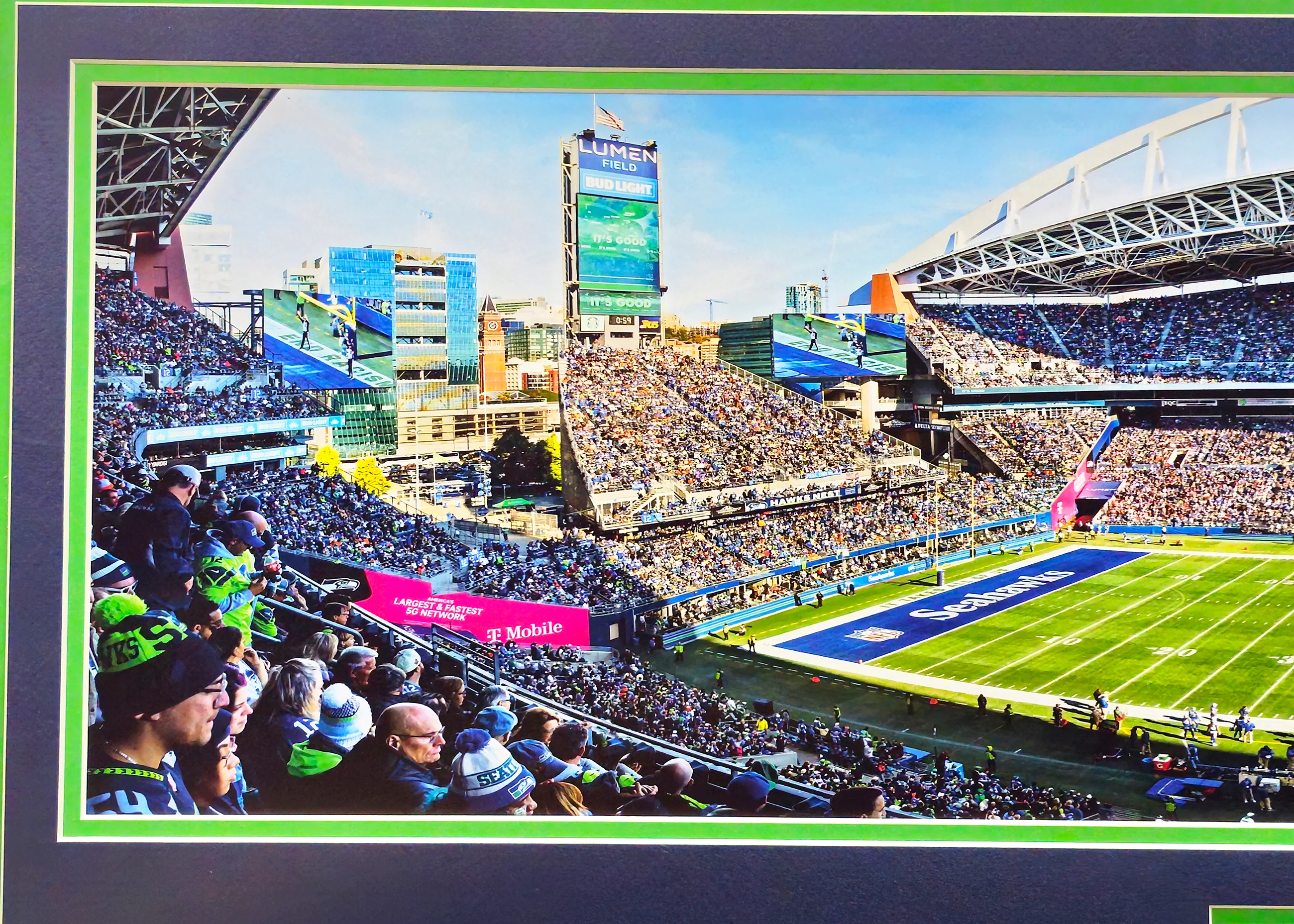 Unsigned Framed 12x36 Panoramic Photo Seattle Seahawks Stock #235677 - Image 3