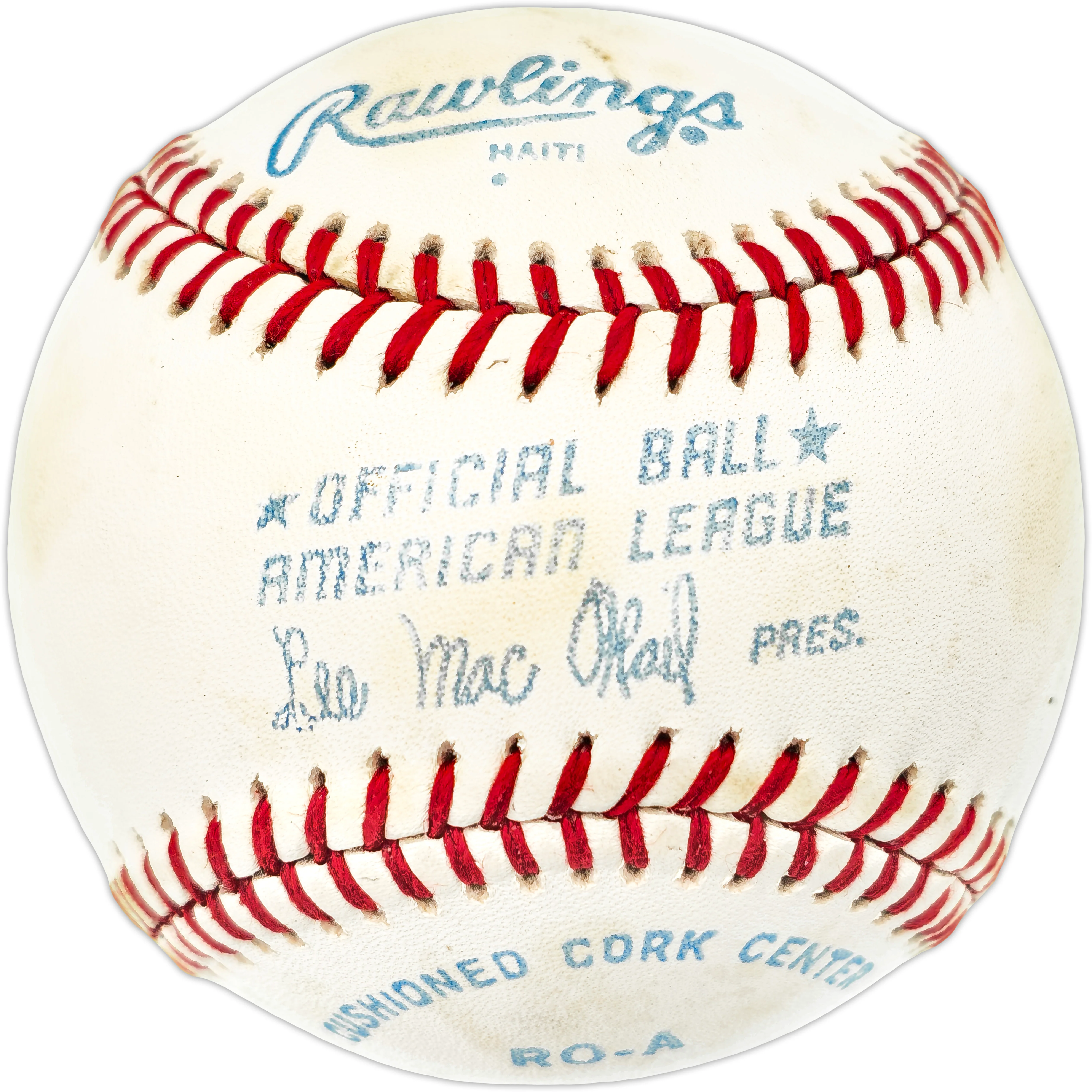 Unsigned MacPhail AL Baseball SKU #238378