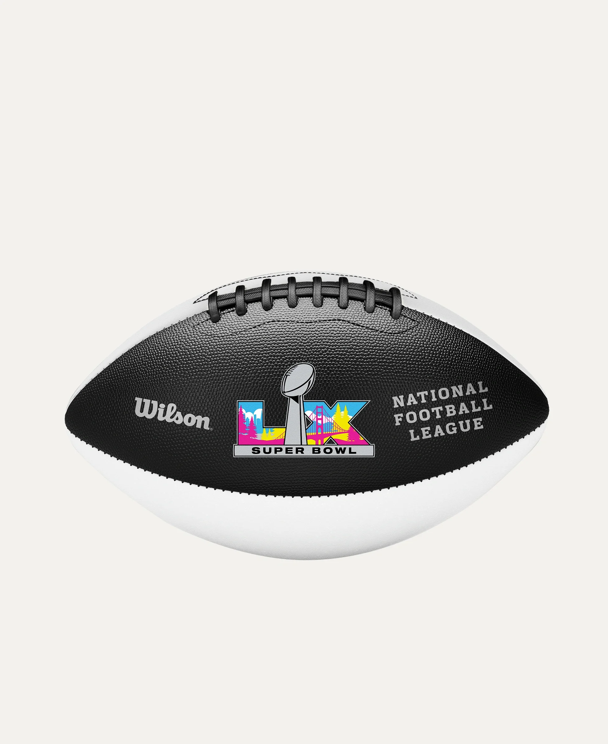 Unsigned Official NFL Super Bowl LX White Logo Football Stock #260041