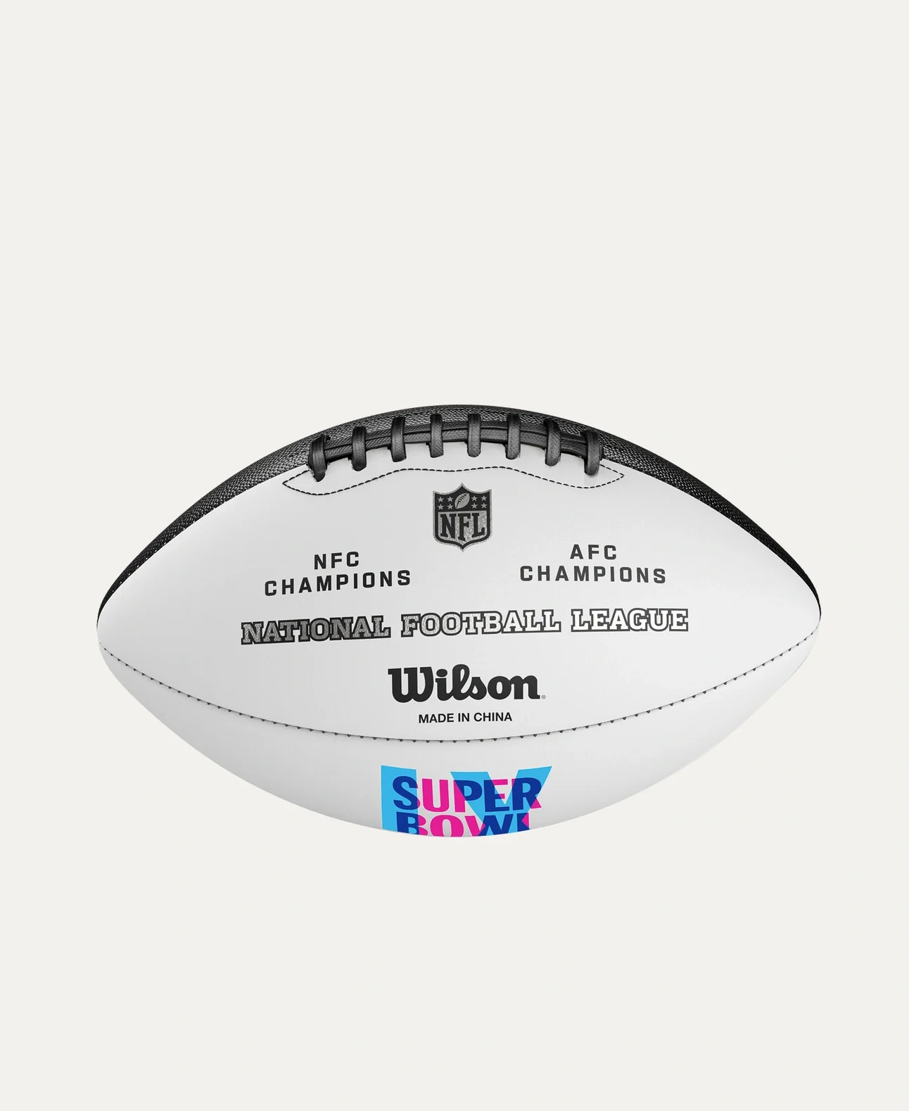 Unsigned Official NFL Super Bowl LX White Logo Football Stock #260041 - Image 3