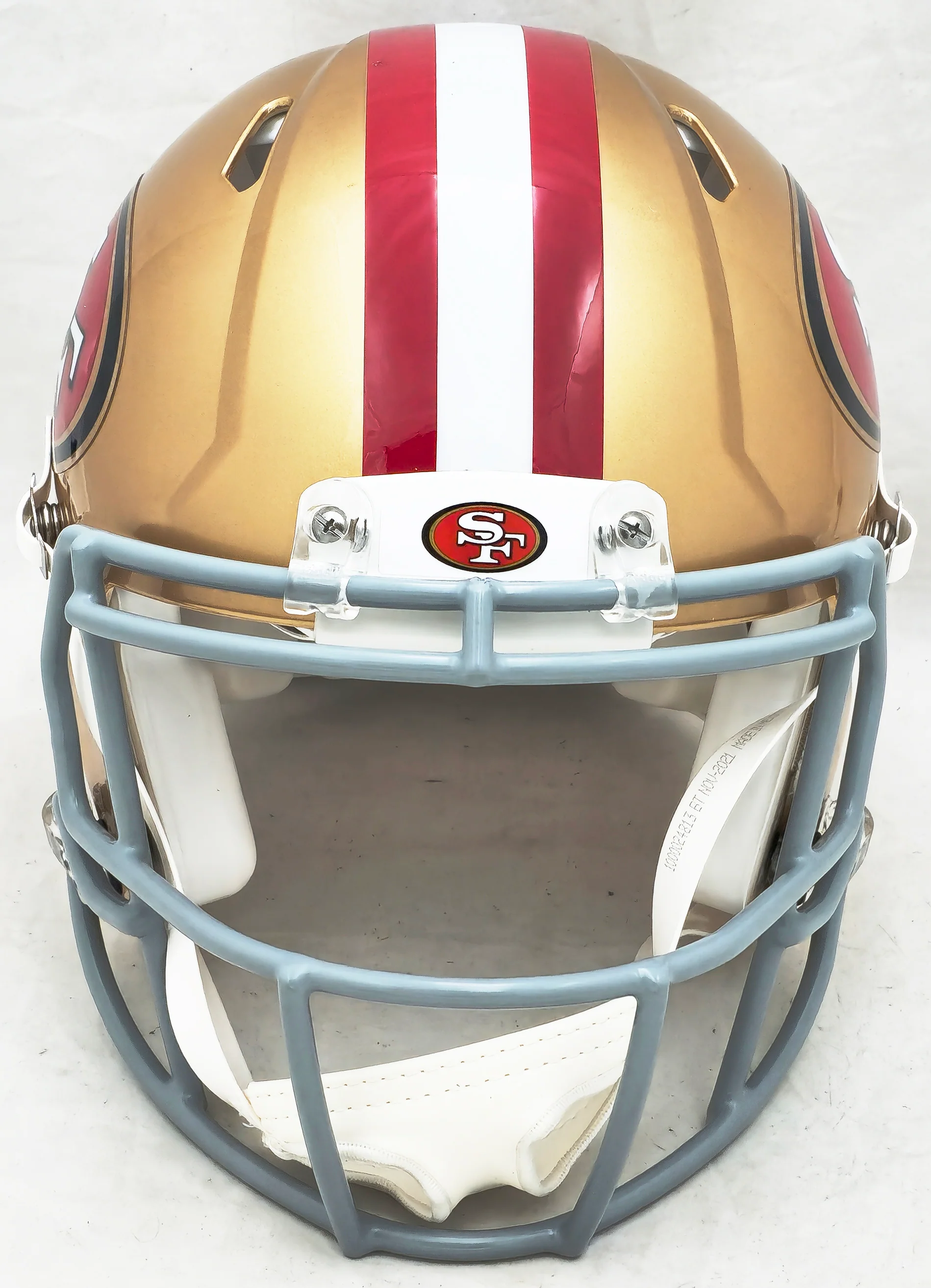 Unsigned San Francisco 49ers Gold Full Size Authentic Speed Helmet Stock #224199 - Image 2