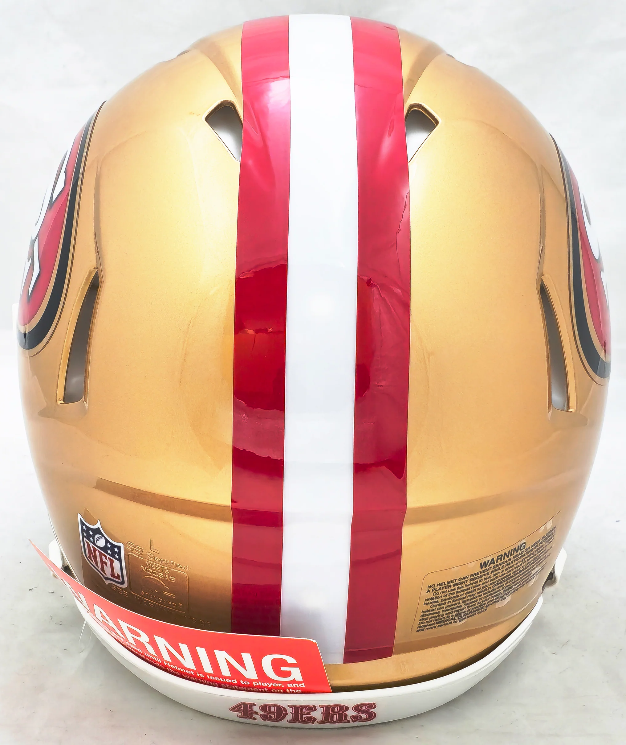 Unsigned San Francisco 49ers Gold Full Size Authentic Speed Helmet Stock #224199 - Image 3