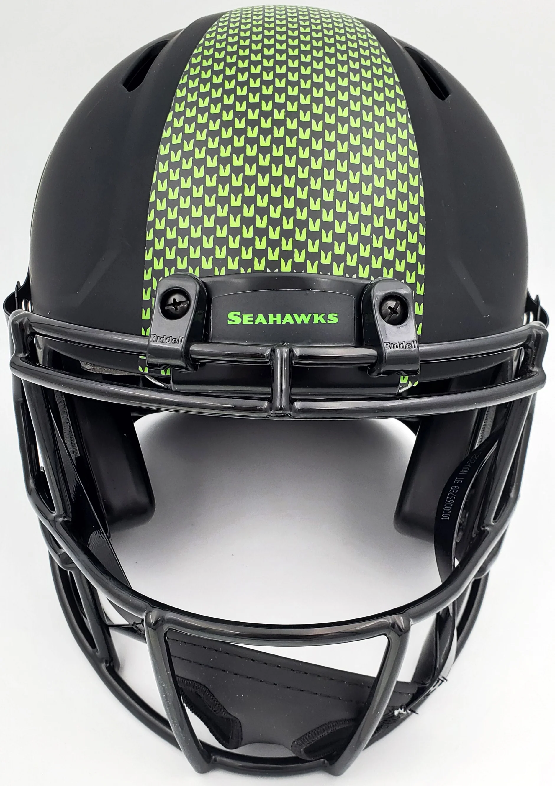 Unsigned Seattle Seahawks Eclipse Black Authentic Speed Full Size Helmet Stock #196508 - Image 2