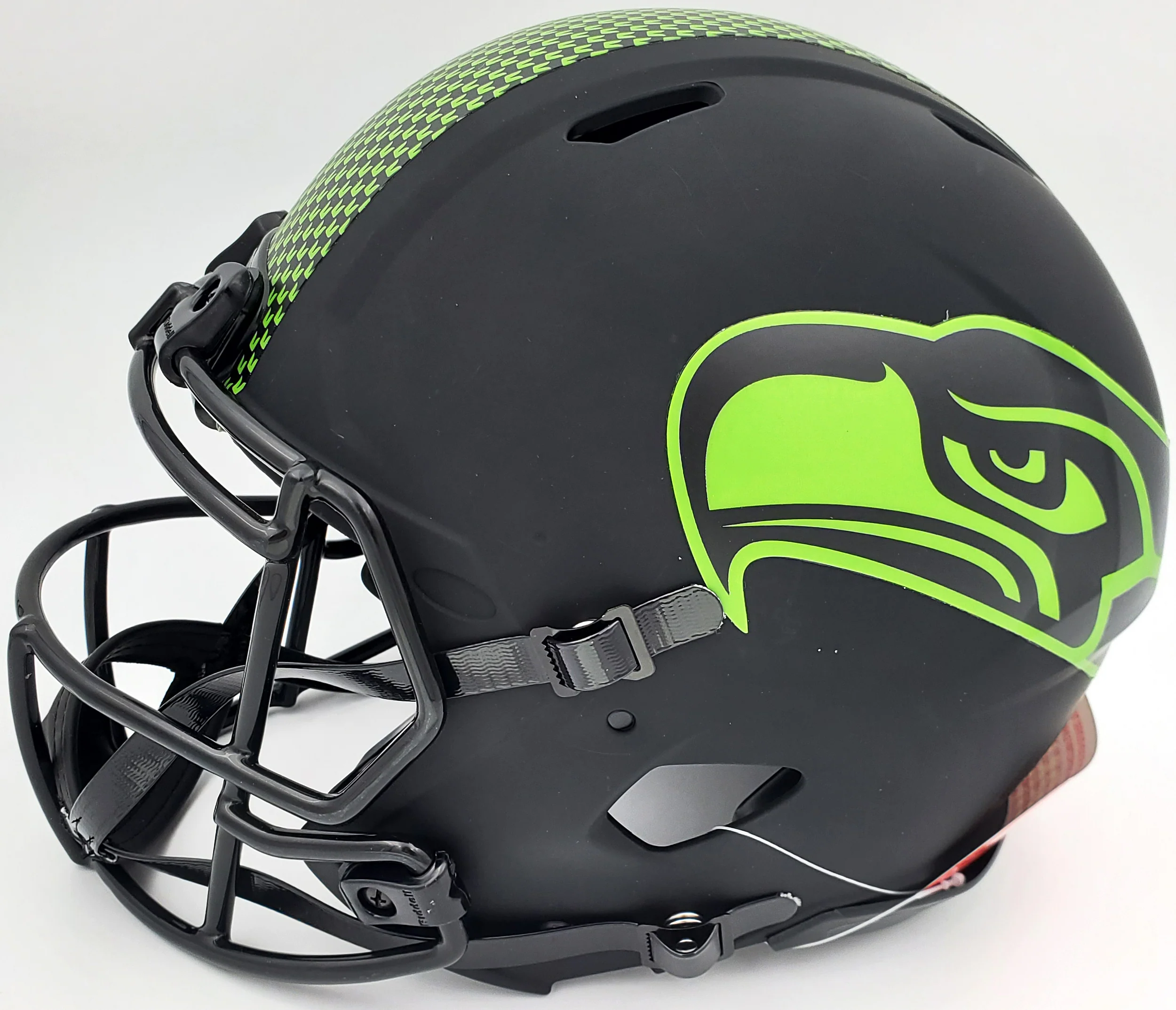 Unsigned Seattle Seahawks Eclipse Black Authentic Speed Full Size Helmet Stock #196508 - Image 3