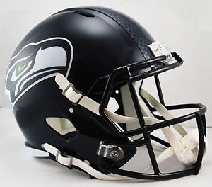 Unsigned Seattle Seahawks Blue Replica Speed Full Size Helmet Stock #105704 - Image 2