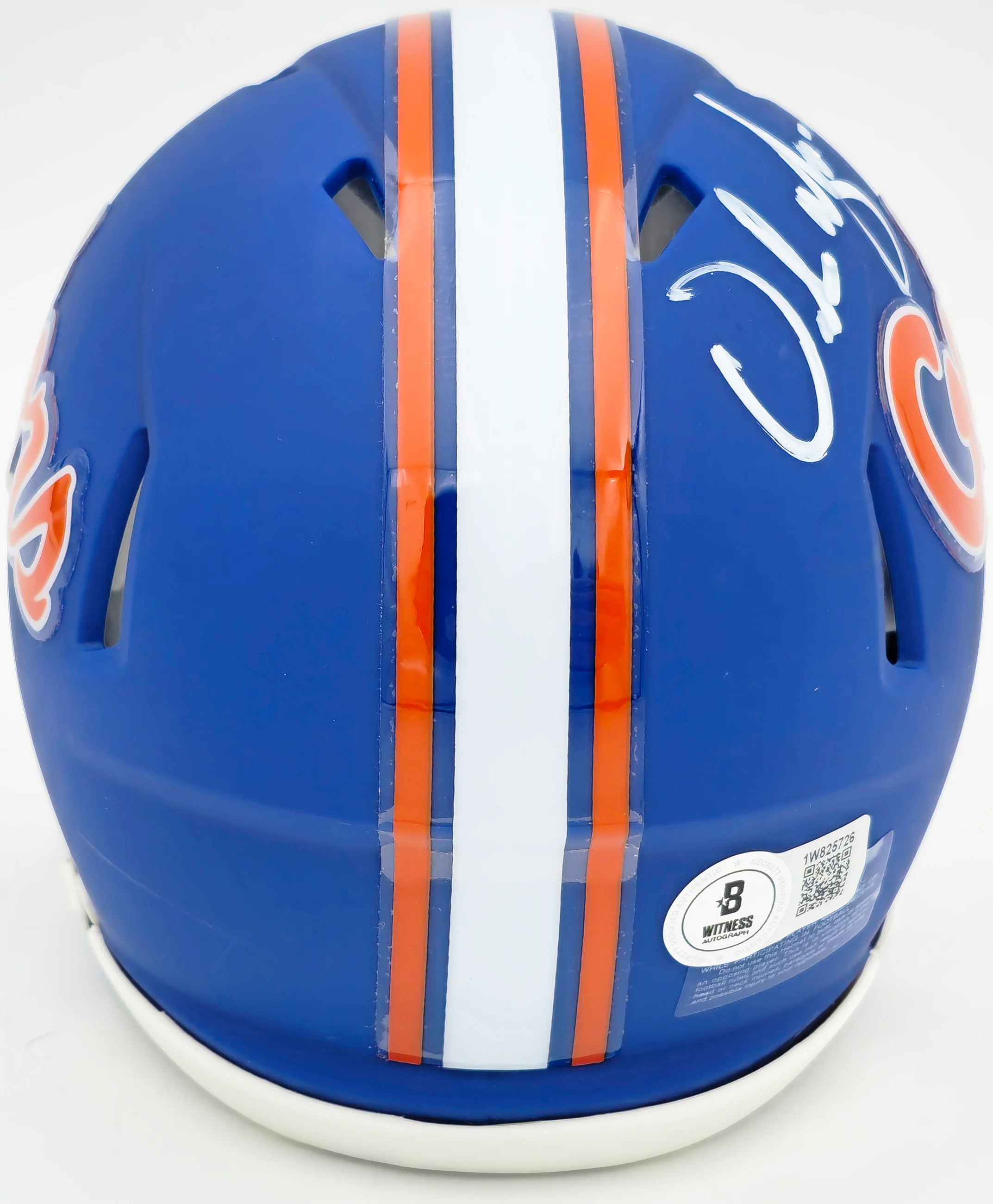 Urban Meyer Autographed Florida Gators Blue Speed Mini Helmet Beckett BAS Witness Stock #230115 - Image 4
