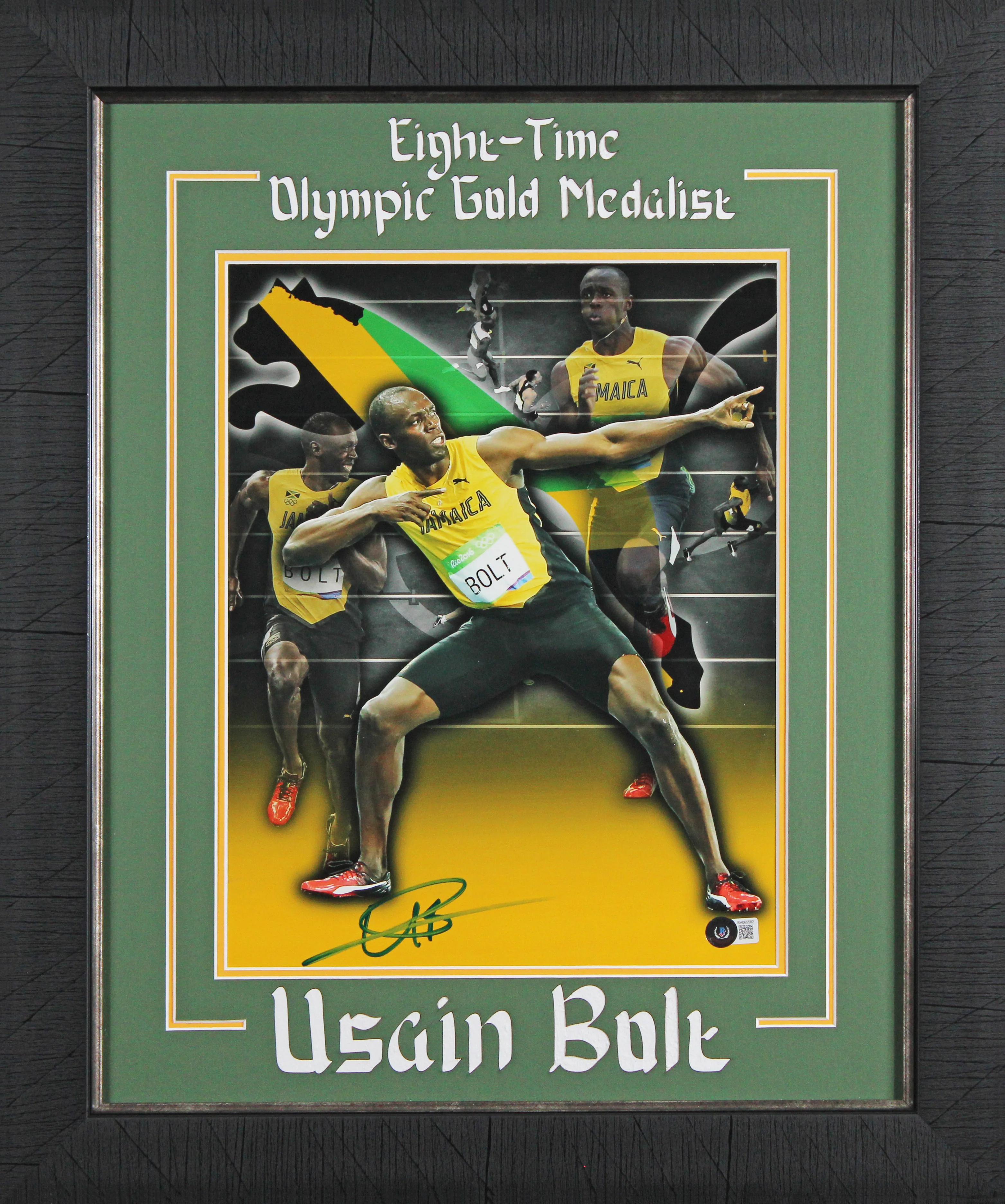 Usain Bolt Authentic Signed 11x14 Framed Vertical Photo Autographed BAS