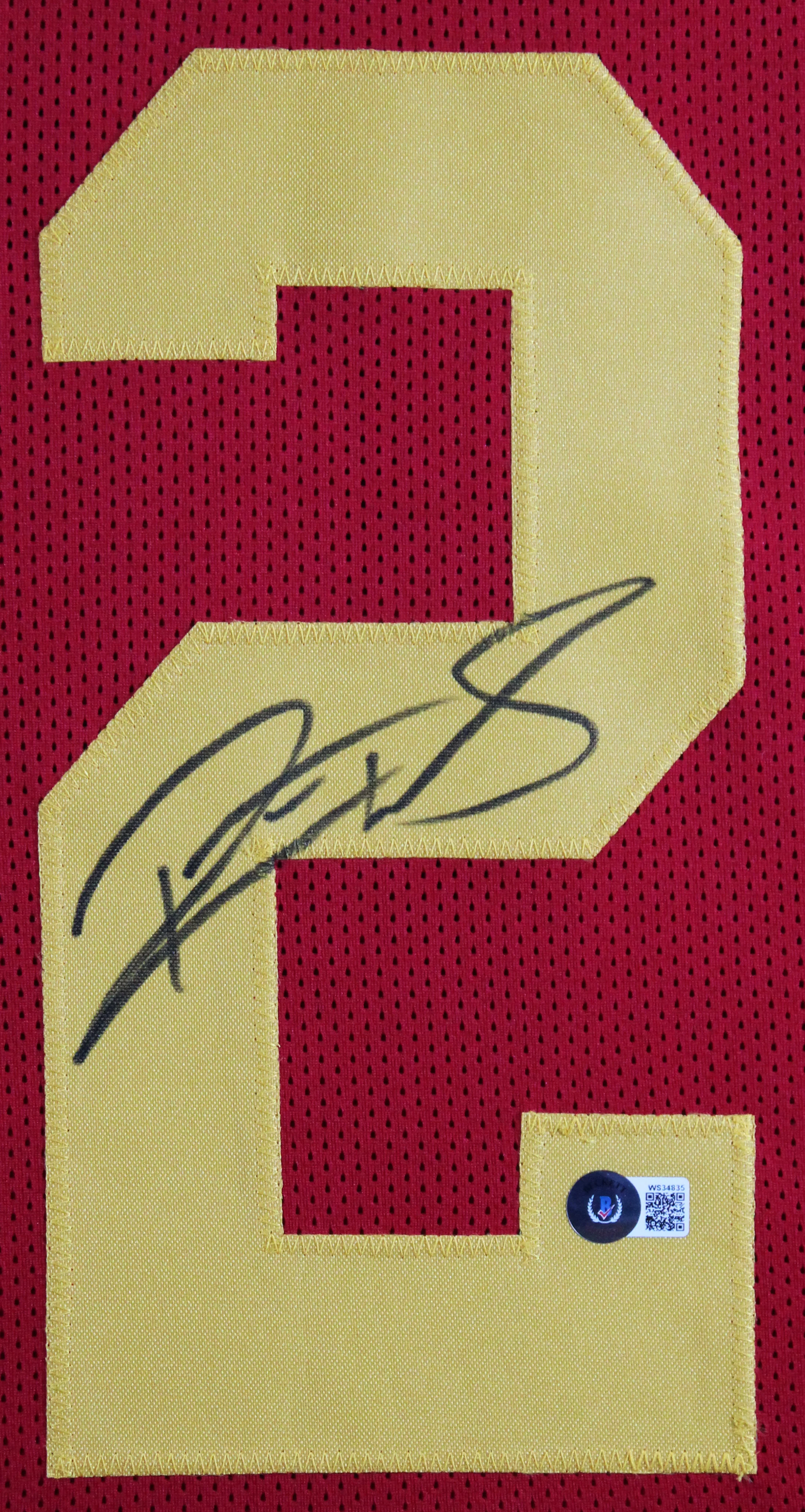 USC Robert Woods Signed Maroon Pro Style Framed Jersey BAS Witnessed #WS34835 - Image 3
