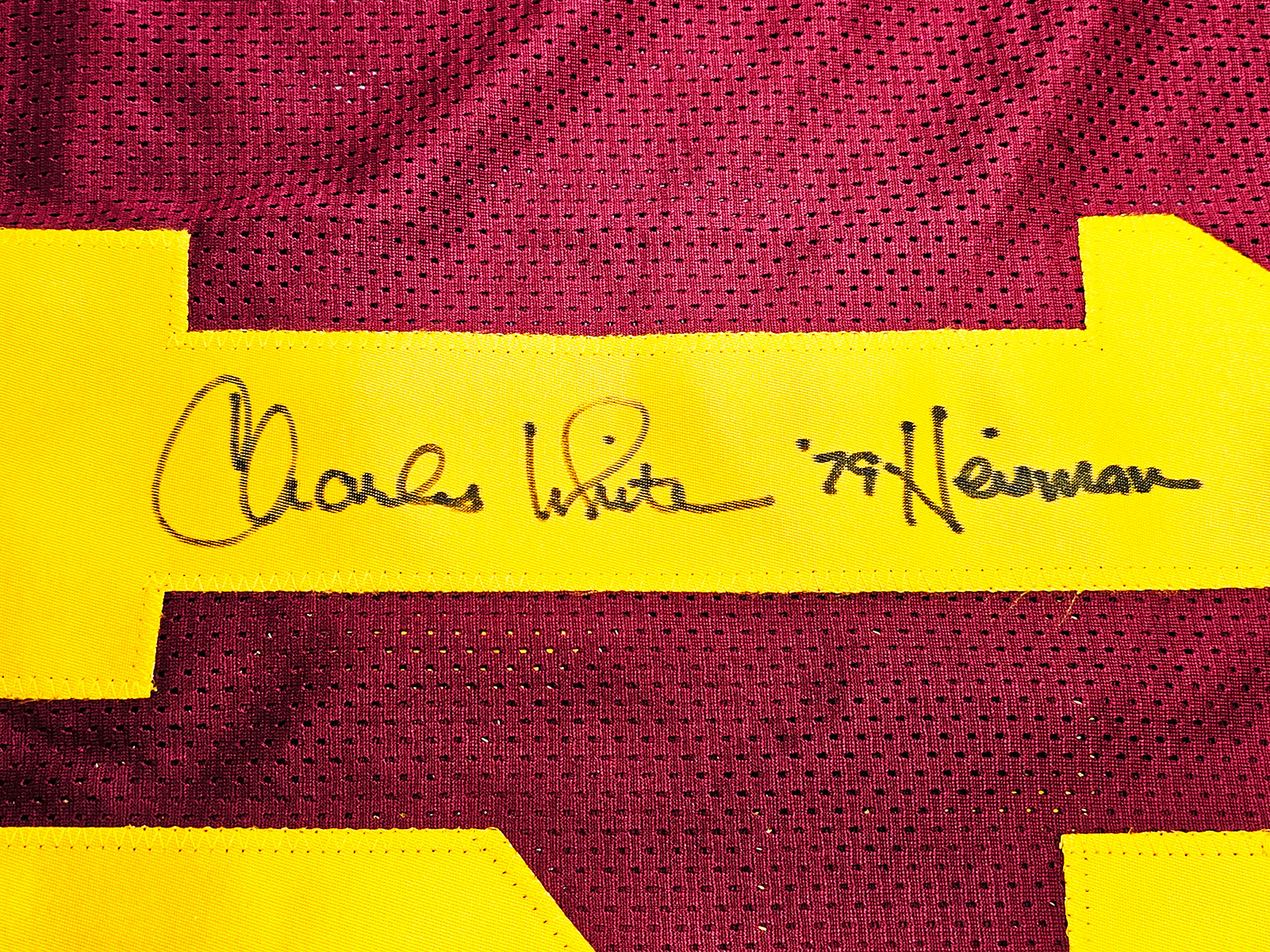 USC Trojans Charles White Autographed Maroon Jersey "79 Heisman" PSA/DNA Stock #212668 - Image 4