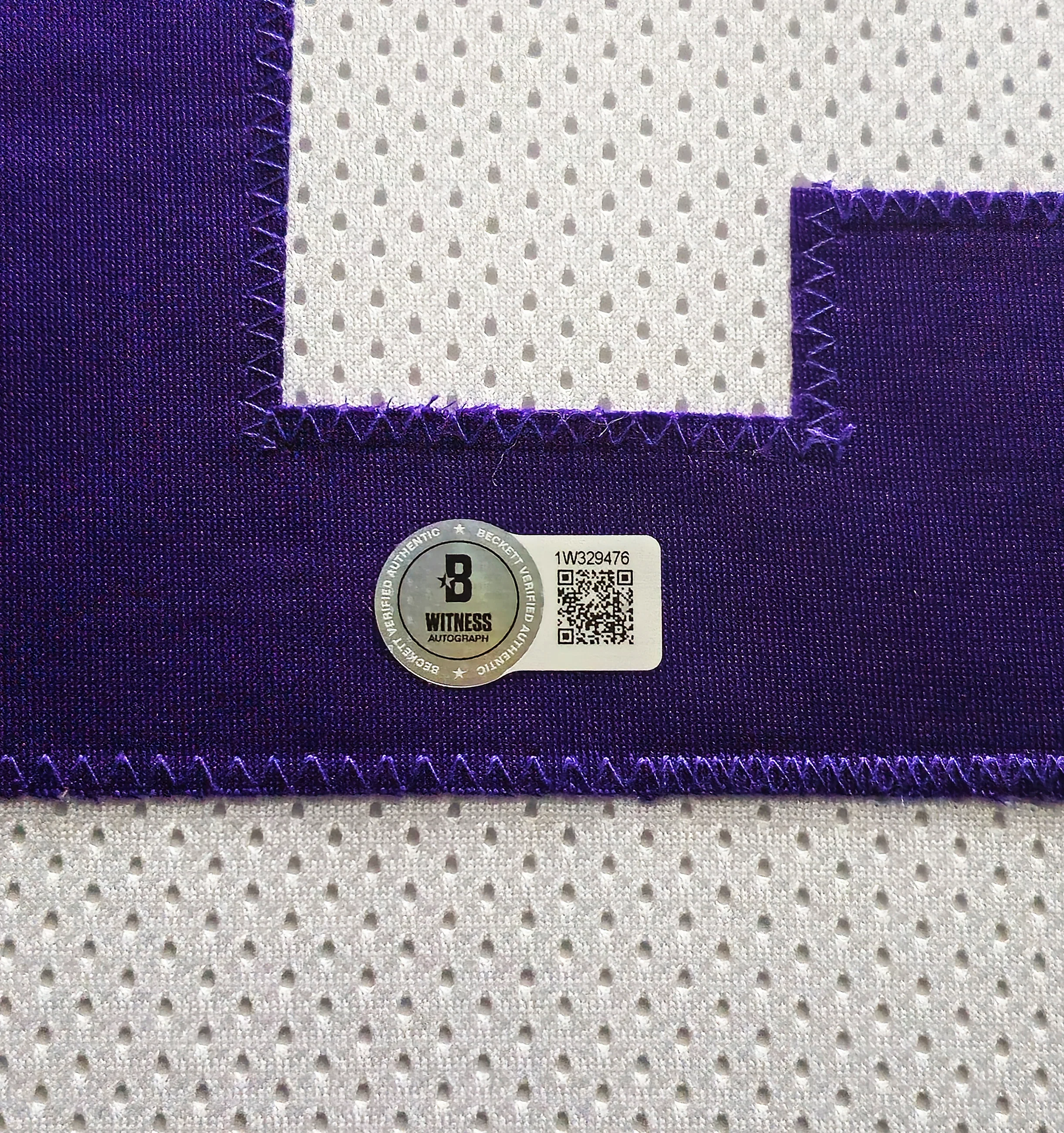 Utah Jazz John Stockton Autographed Framed White Jersey Beckett BAS Witness Stock #230205 - Image 4