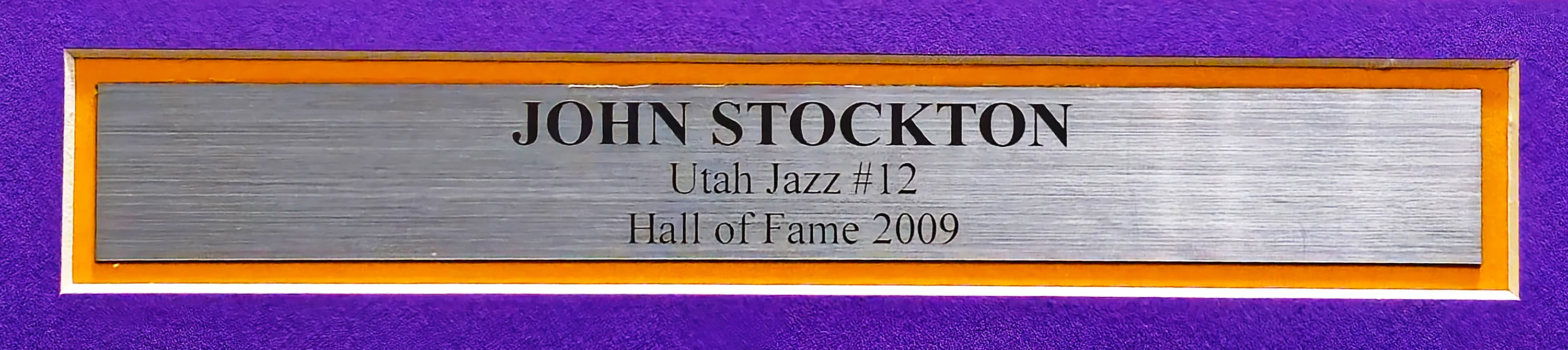 Utah Jazz John Stockton Autographed Framed White Jersey Beckett BAS Witness Stock #230205 - Image 5